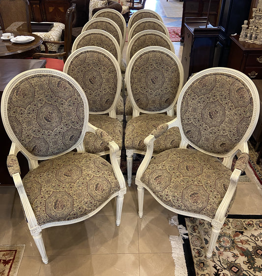Set of 10 Oval Back Dining Chairs (ND9YBT)