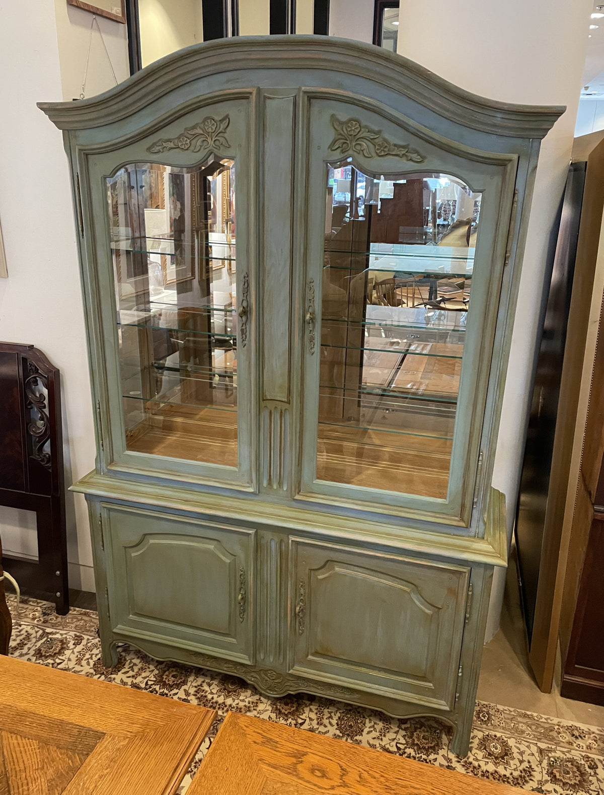 Pennsylvania House China Cabinet with Faux Finish, AS IS (0PN002)