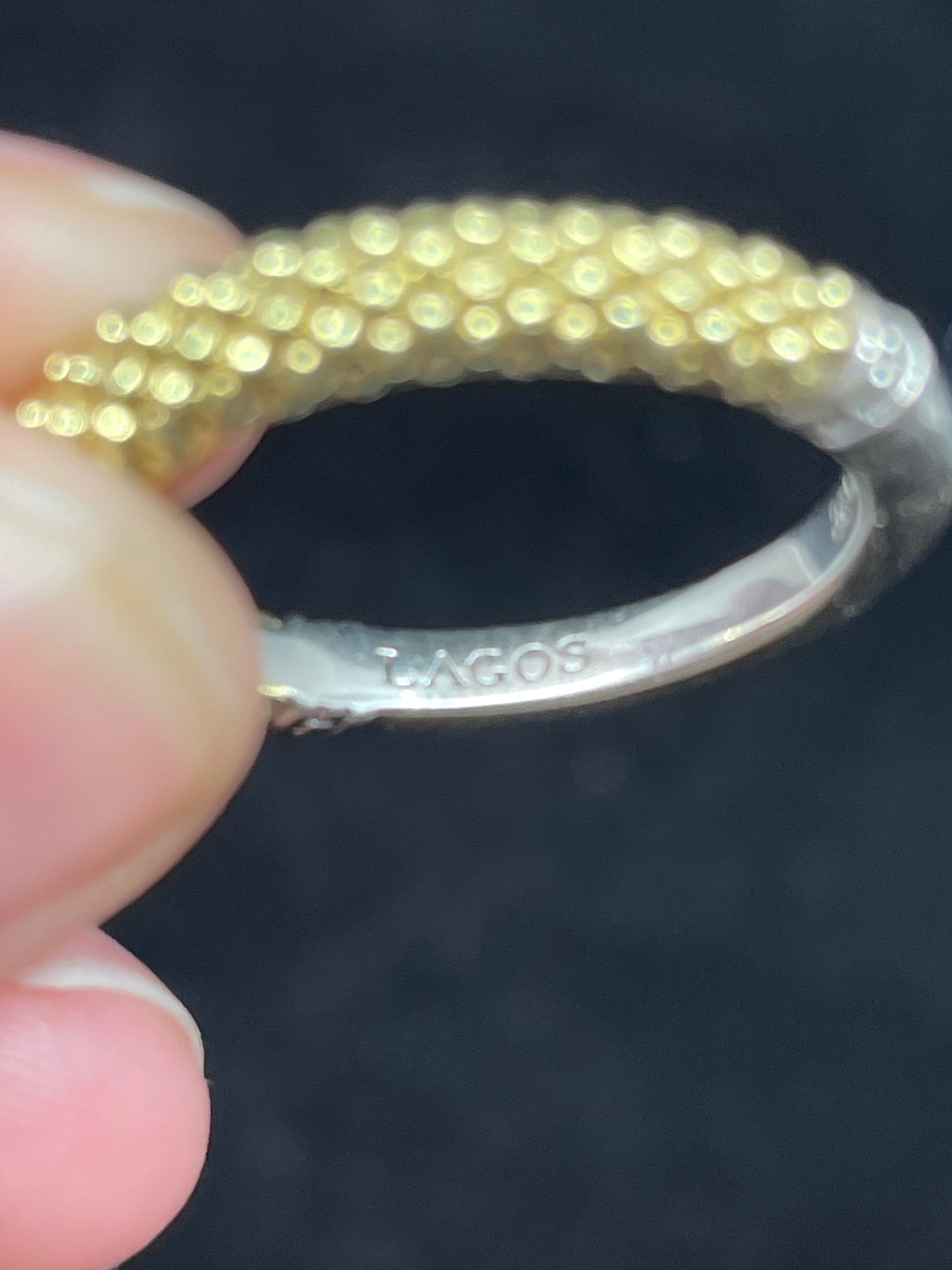 Lagos 18K Caviar Stacking Ring (09B00F)