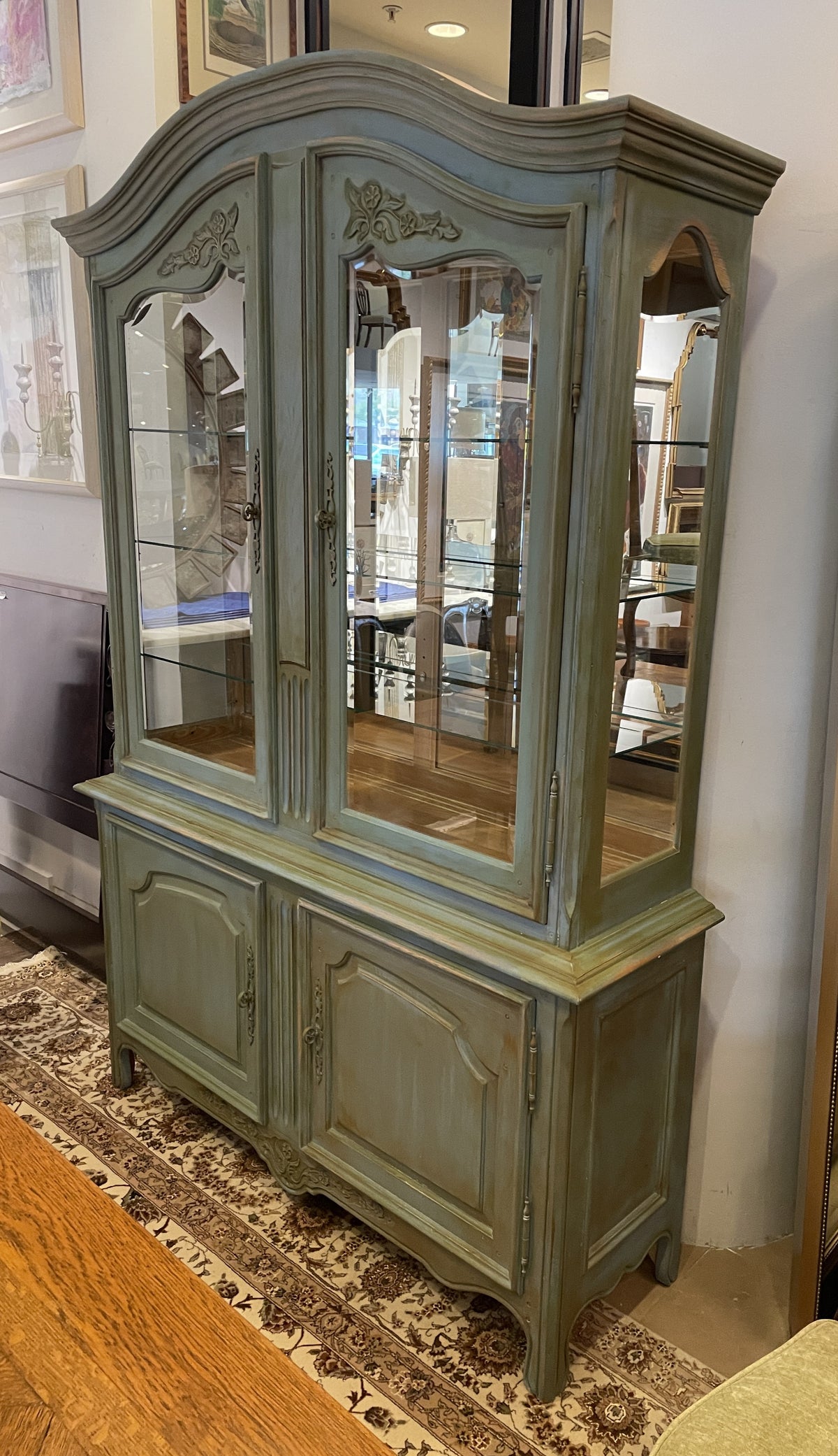 Pennsylvania House China Cabinet with Faux Finish, AS IS (0PN002)