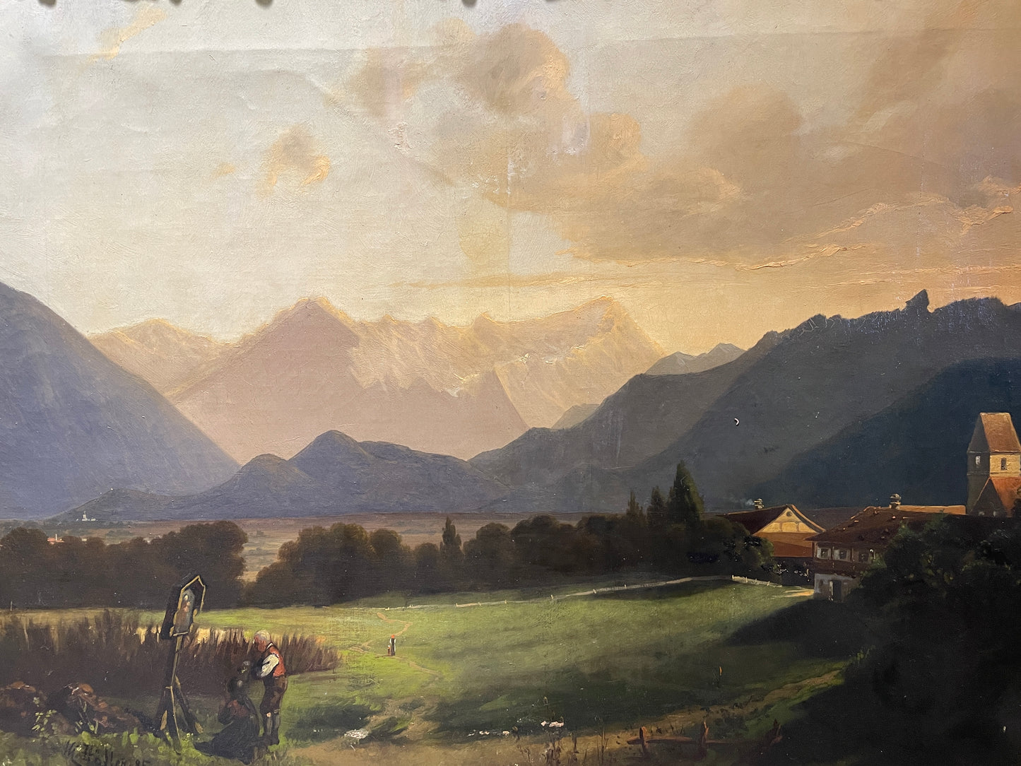 Michael Haller (Austrian, 19th Century) Landscape AS IS (0M1005)