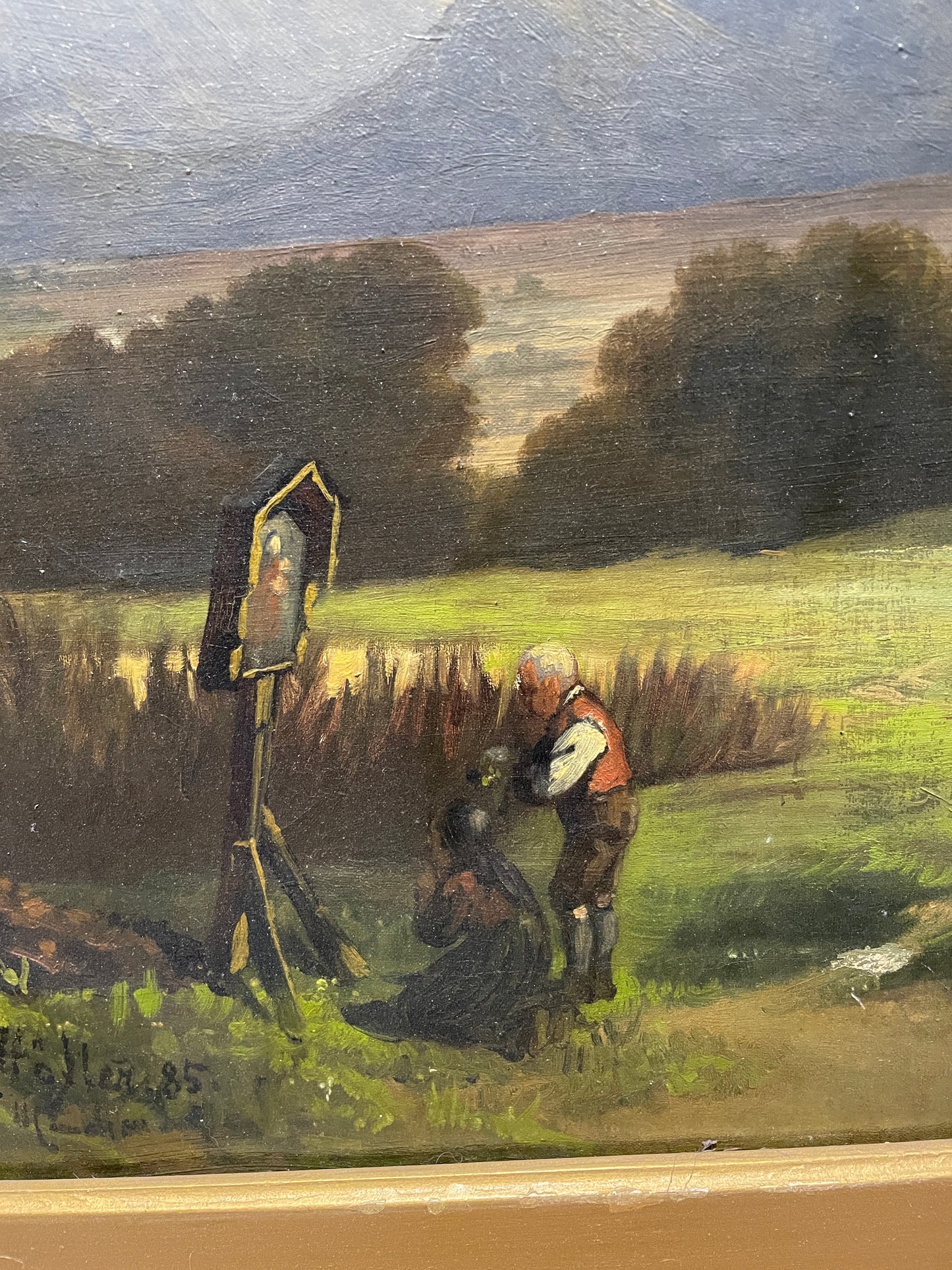 Michael Haller (Austrian, 19th Century) Landscape AS IS (0M1005)