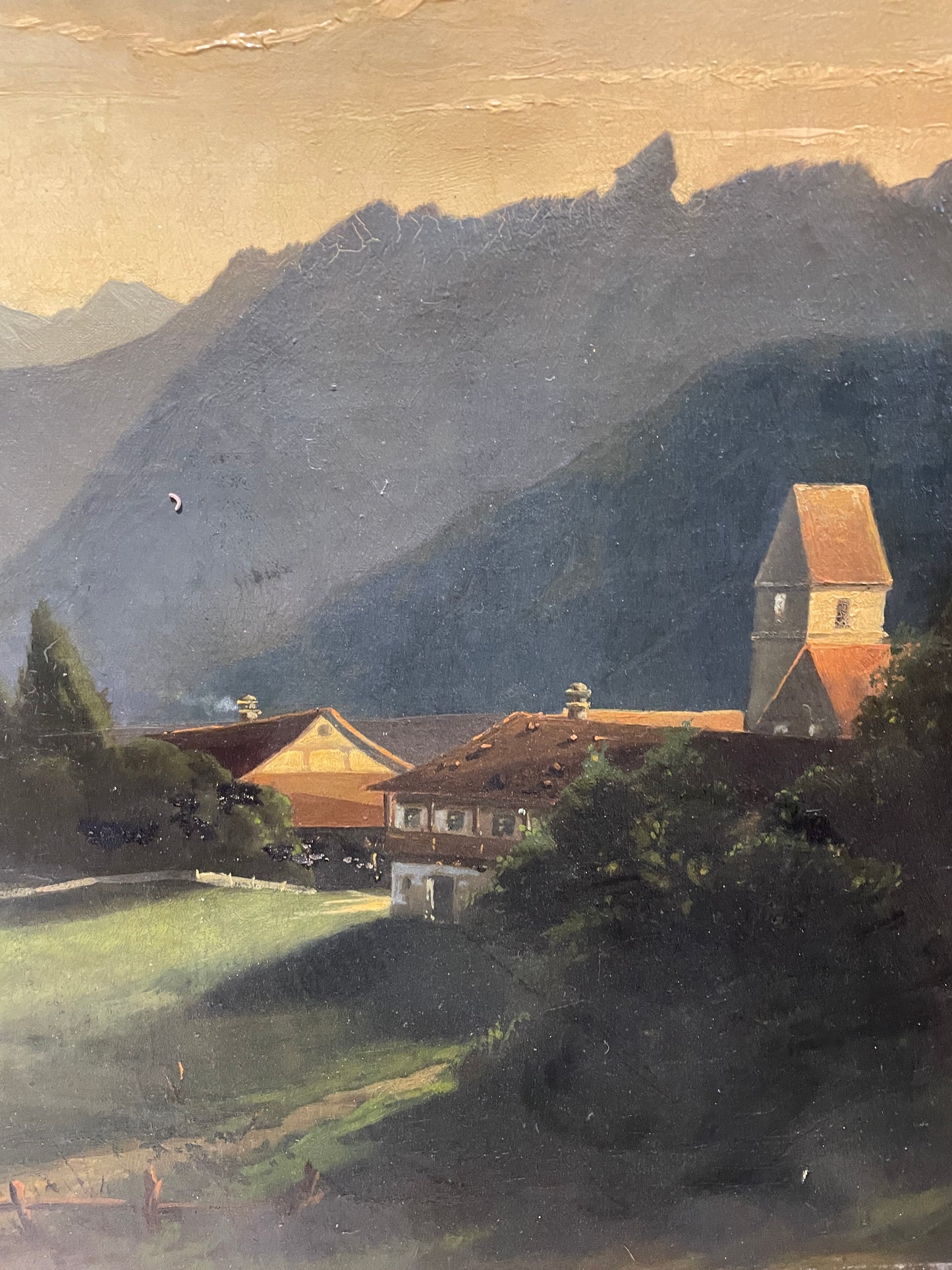 Michael Haller (Austrian, 19th Century) Landscape AS IS (0M1005)