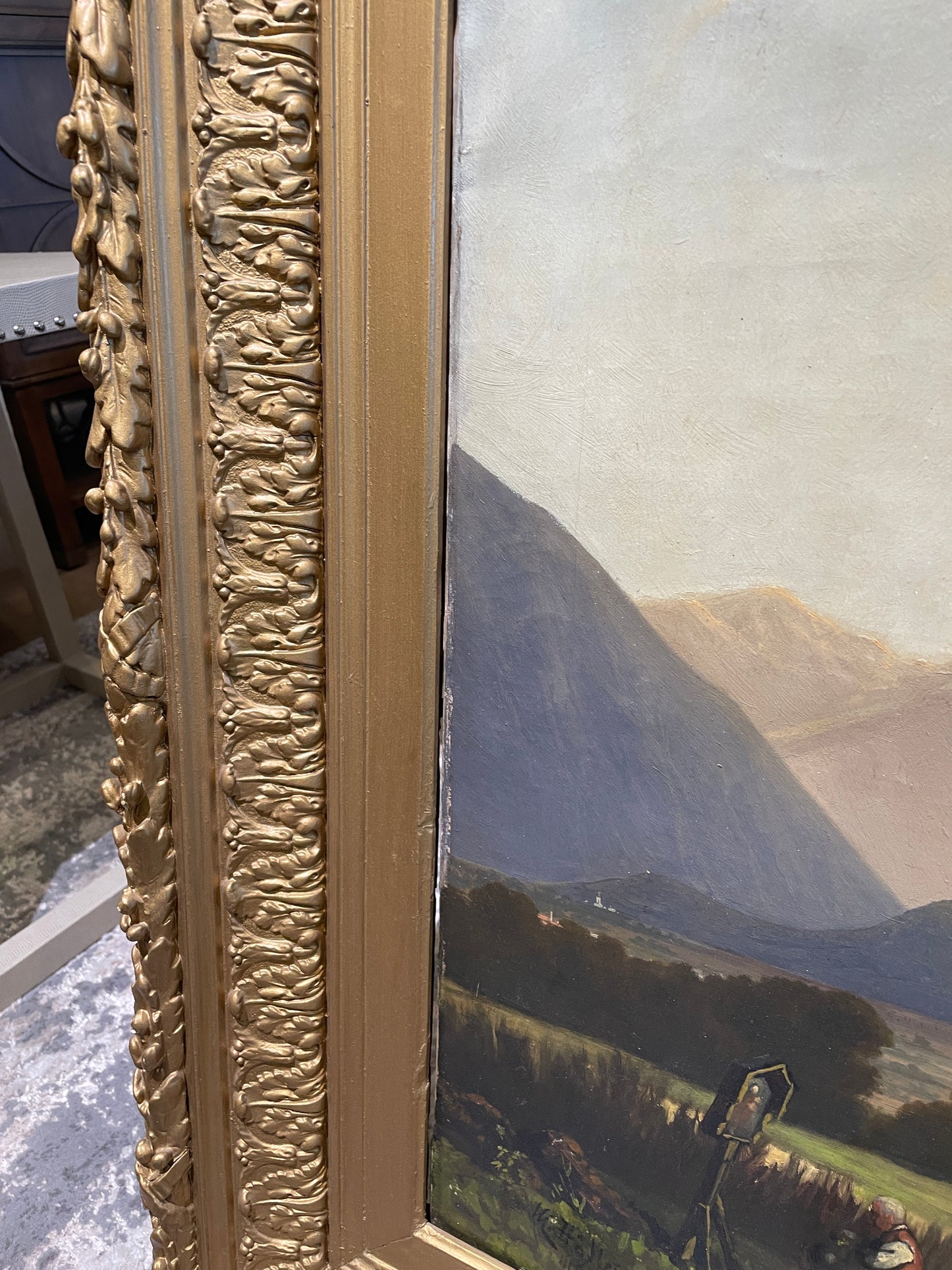 Michael Haller (Austrian, 19th Century) Landscape AS IS (0M1005)