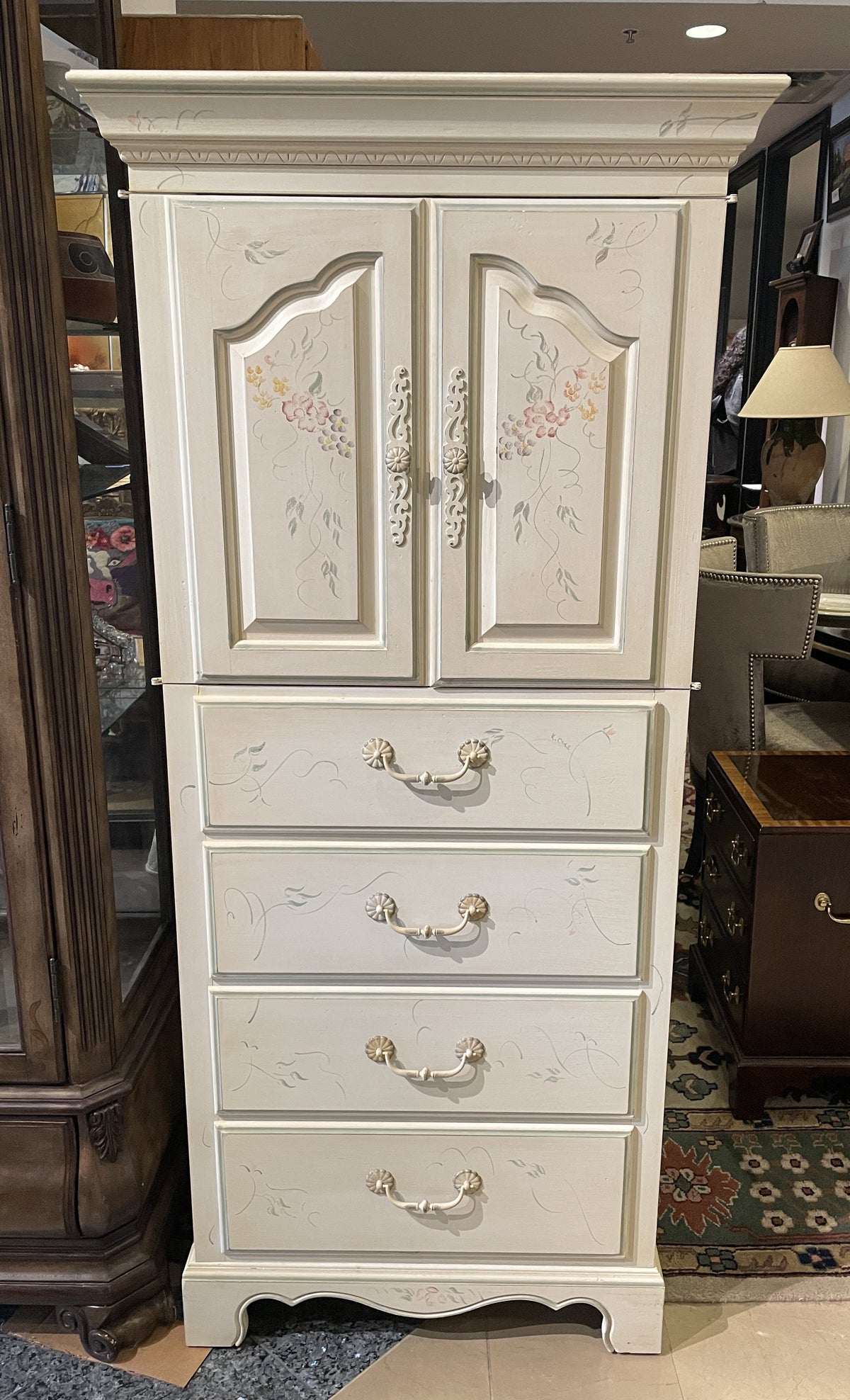 Ethan Allen Country French Faux Painted Lingerie Chest (0PU005)