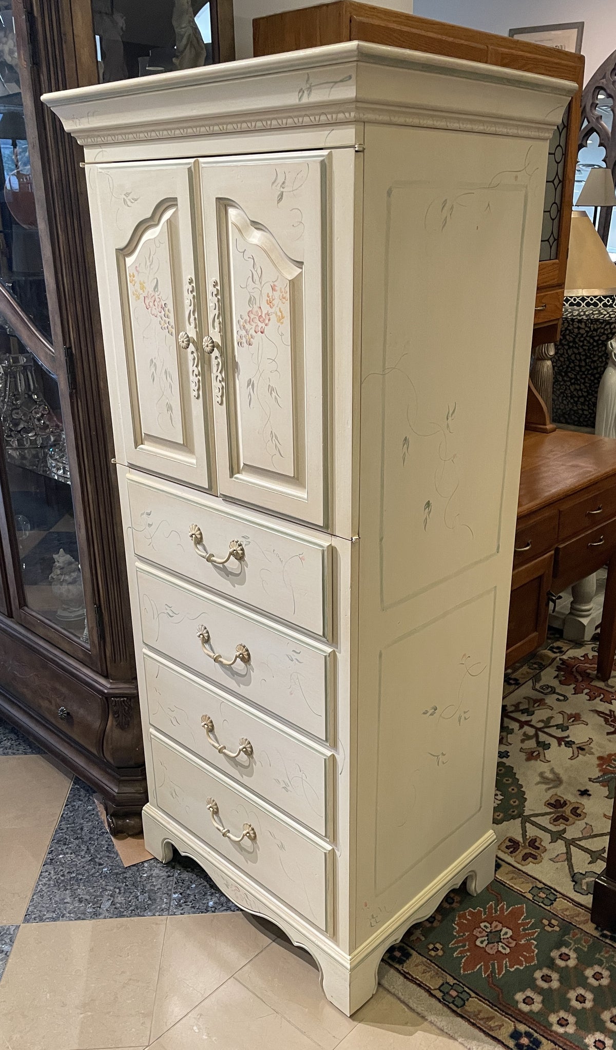 Ethan Allen Country French Faux Painted Lingerie Chest (0PU005)