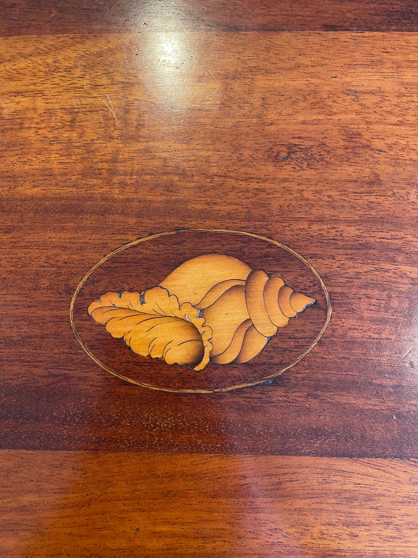 Georgian Flip Top Pedestal Table with Satinwood Shell Inlay (0LY001)