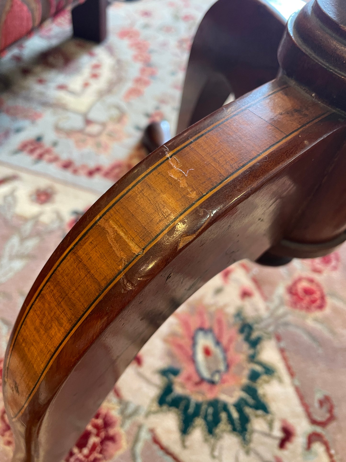 Georgian Flip Top Pedestal Table with Satinwood Shell Inlay (0LY001)