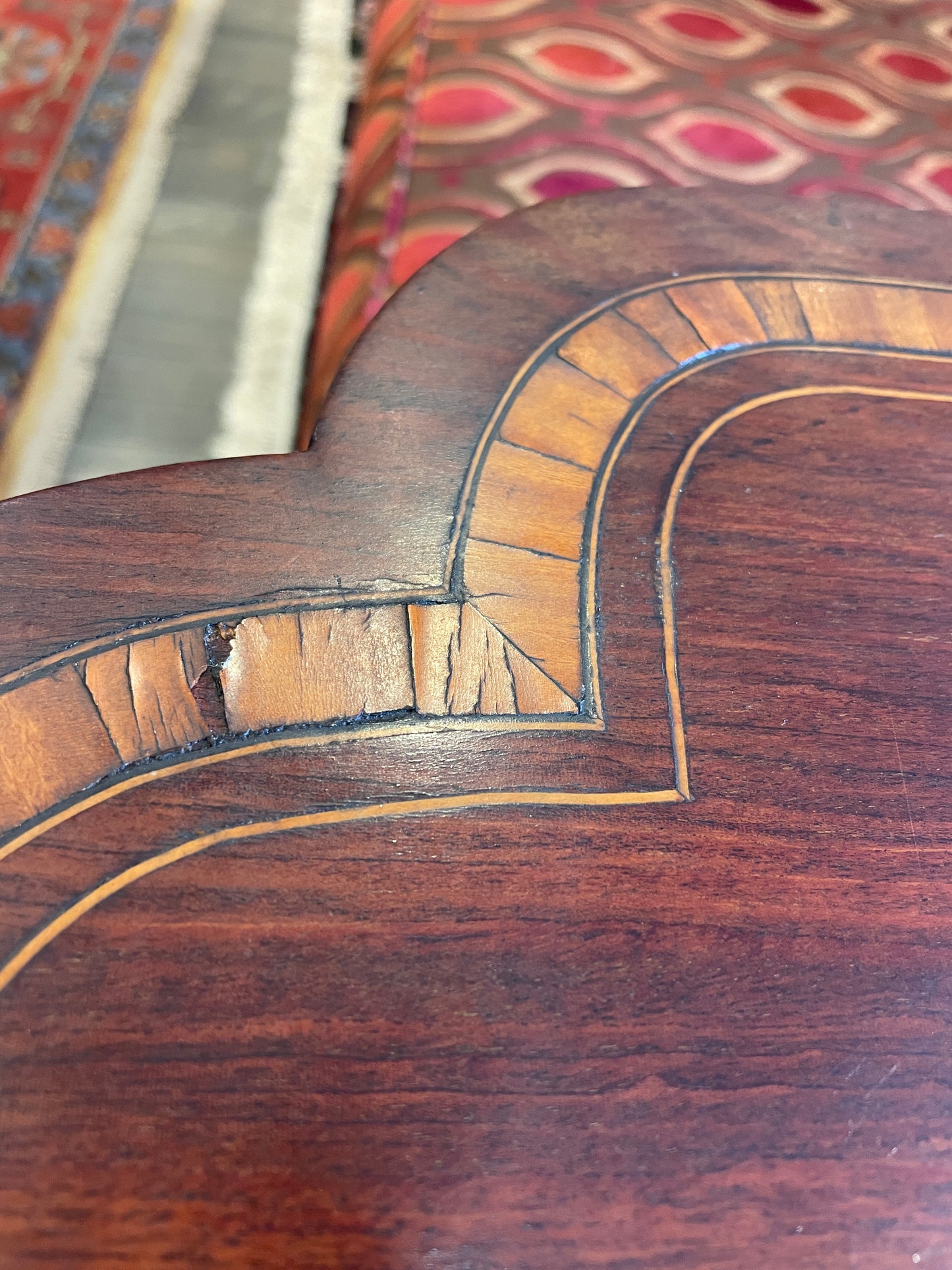 Georgian Flip Top Pedestal Table with Satinwood Shell Inlay (0LY001)