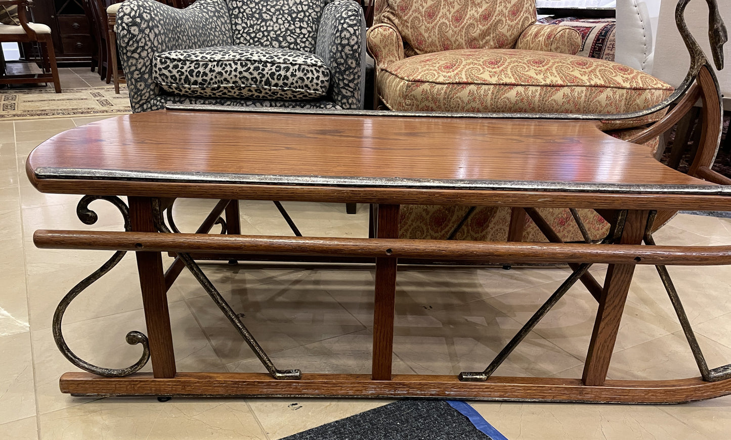 Sleigh Style Coffee Table (0ID001)