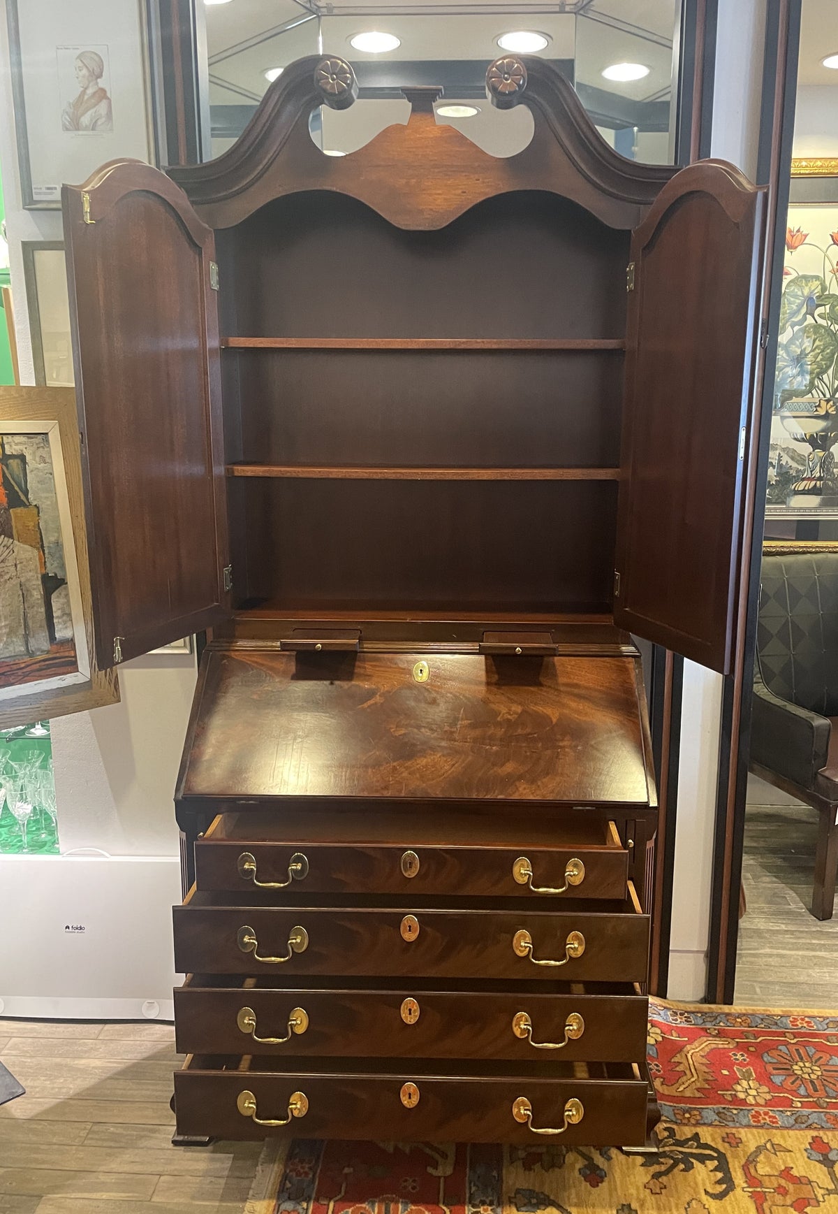 Mahogany Secretary Desk AS IS (0PV003)