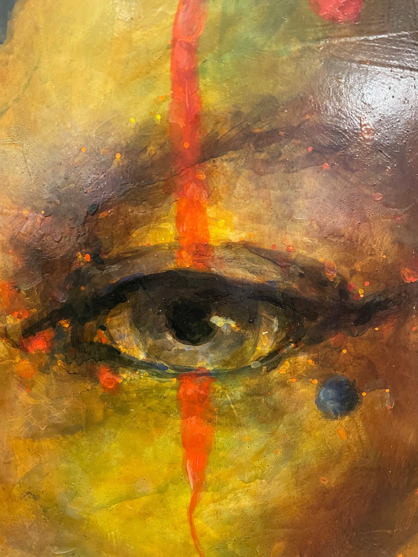 Vintage Oil on Board, "The Fool" signed. 1960s (0JL013)