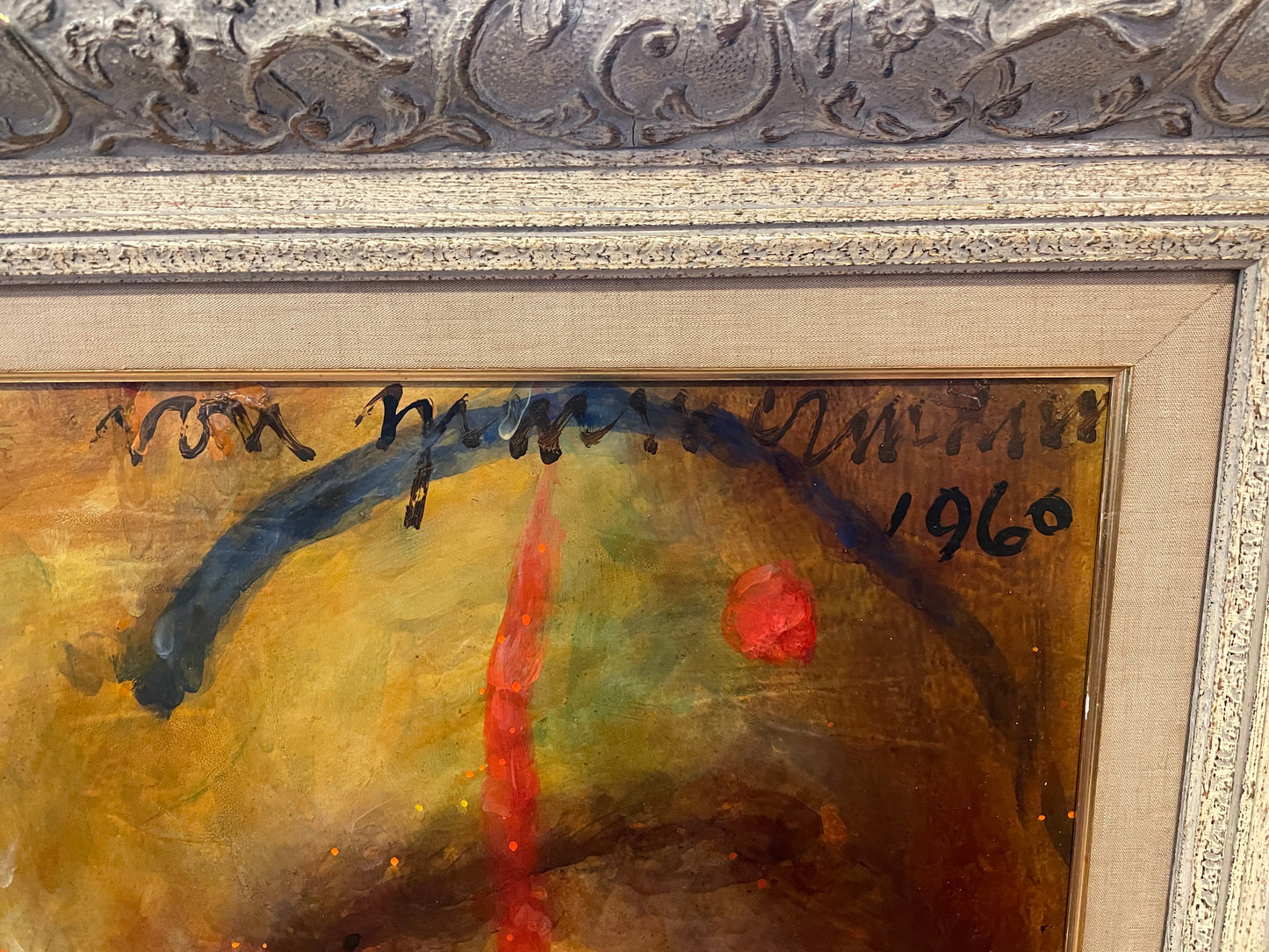 Vintage Oil on Board, "The Fool" signed. 1960s (0JL013)