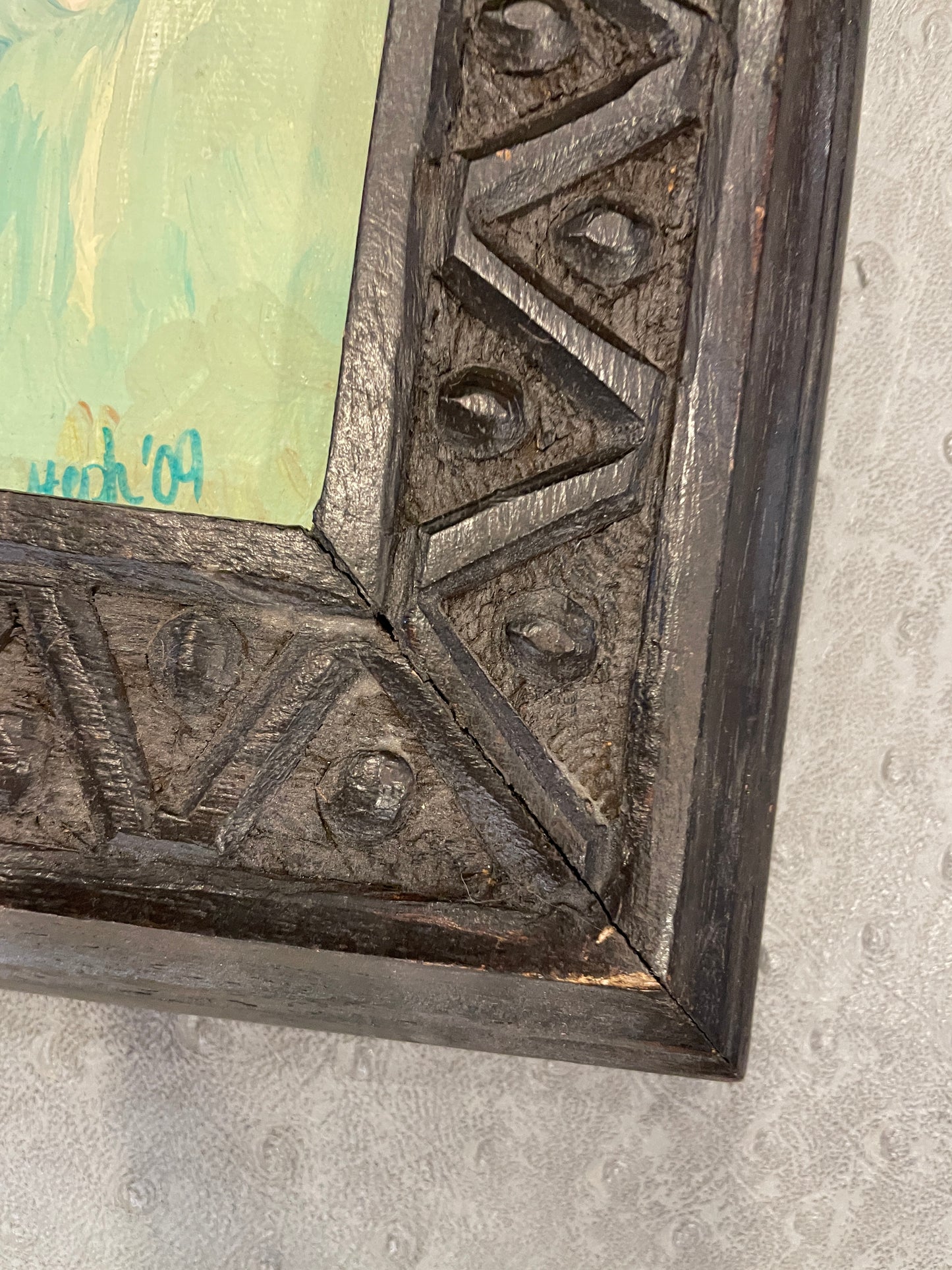 Mother and Child Oil Painting, signed Steph (0JL00T)