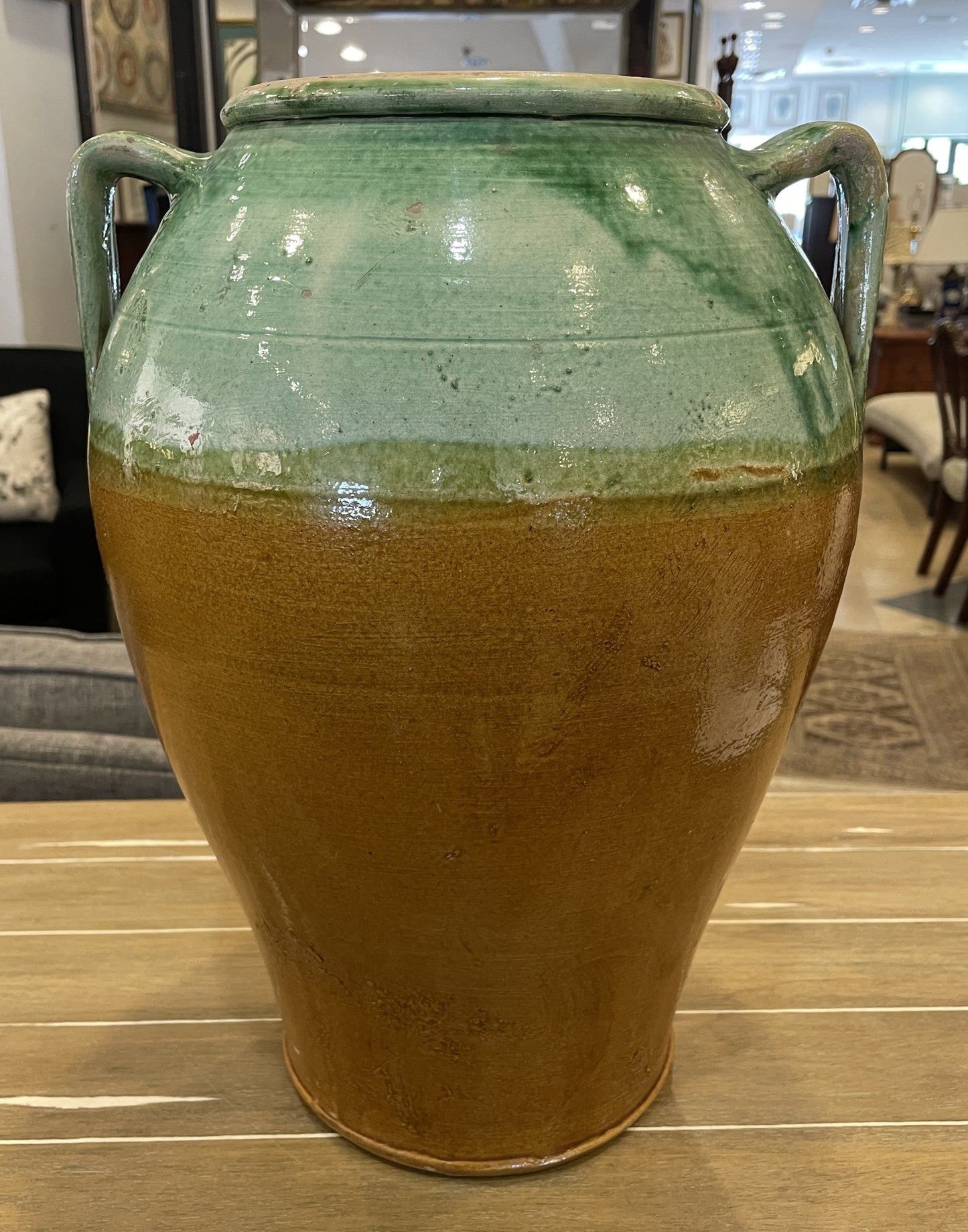French Confit Pot in Green and Gold (0JL00O)