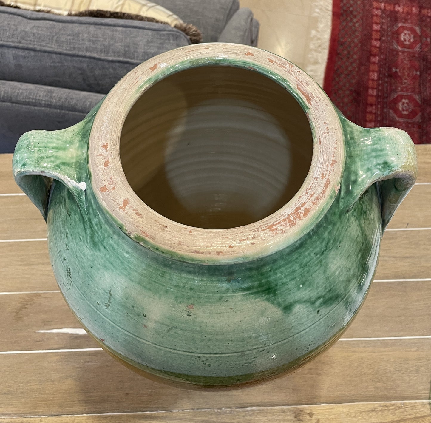 French Confit Pot in Green and Gold (0JL00O)