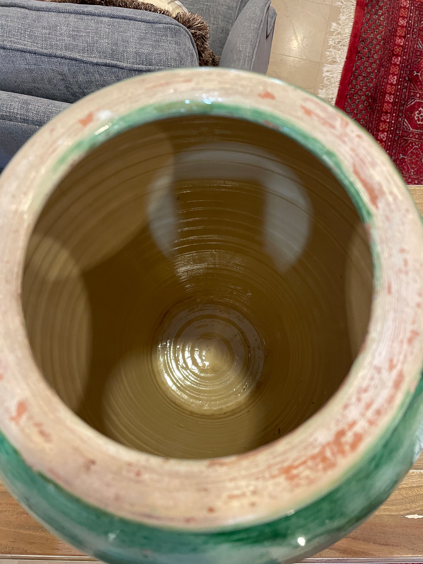 French Confit Pot in Green and Gold (0JL00O)