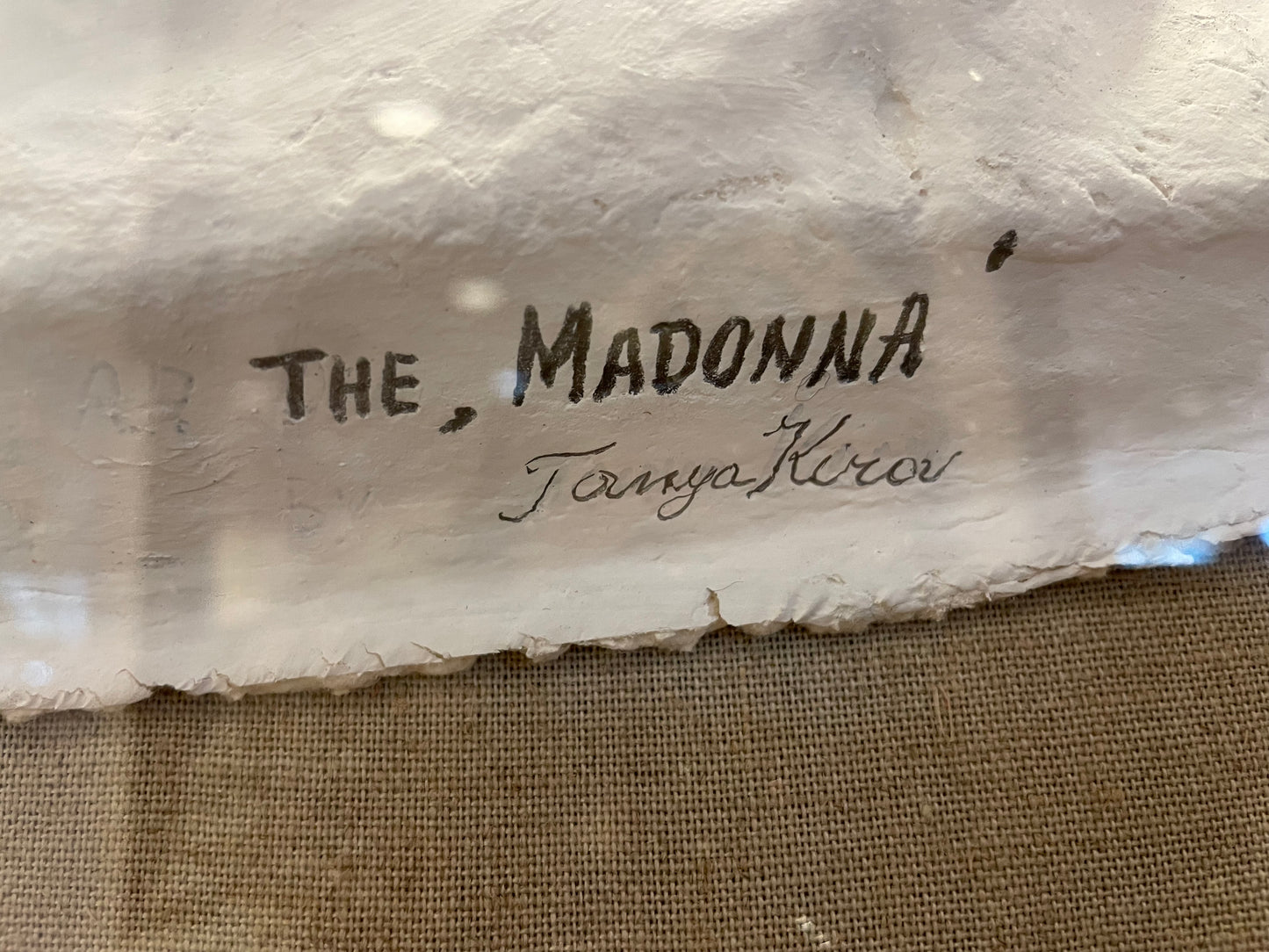 Tonya Kirov "The Madonna" Framed Paper Pulp Art