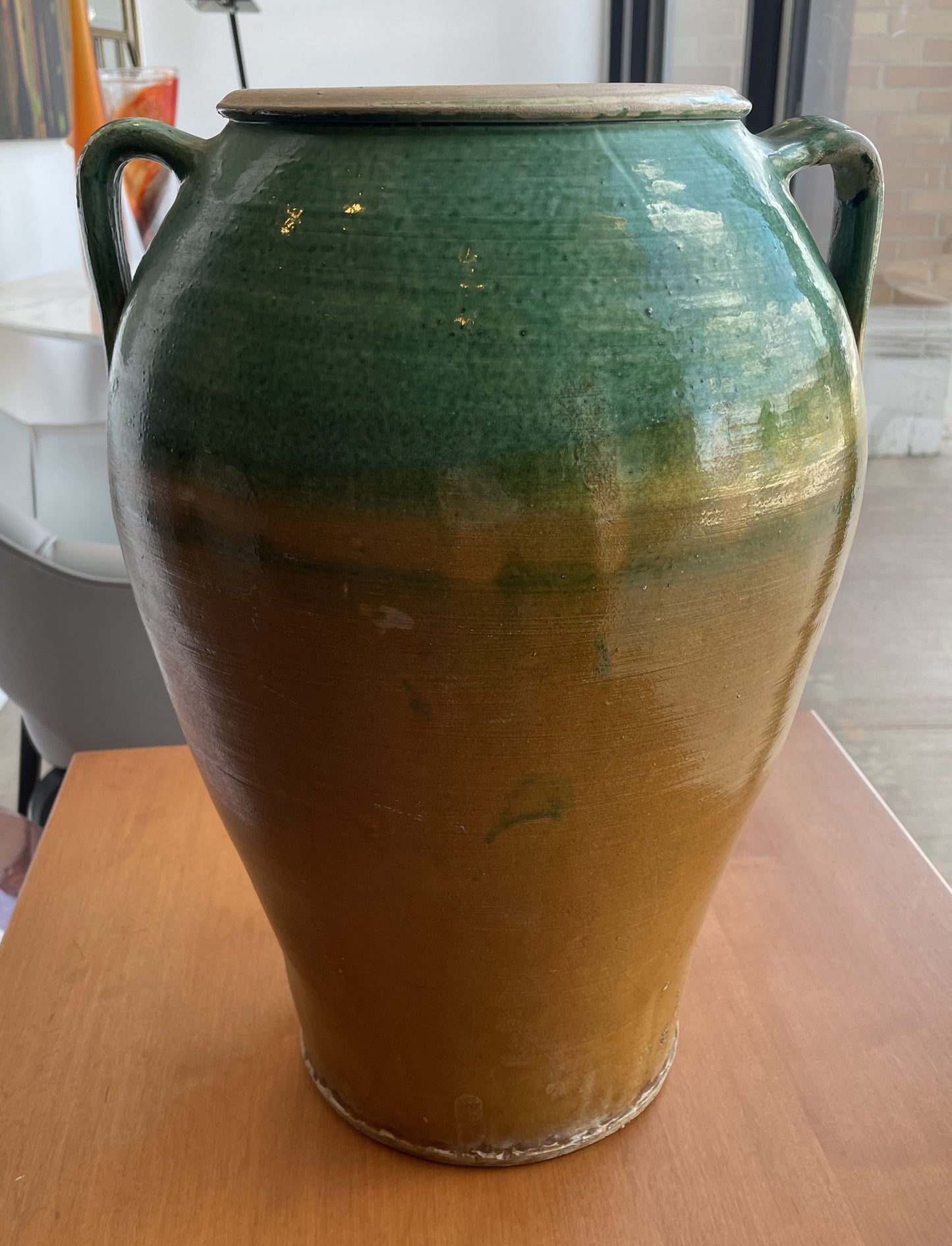 French Confit Pot in Green and Gold (0JL00P)