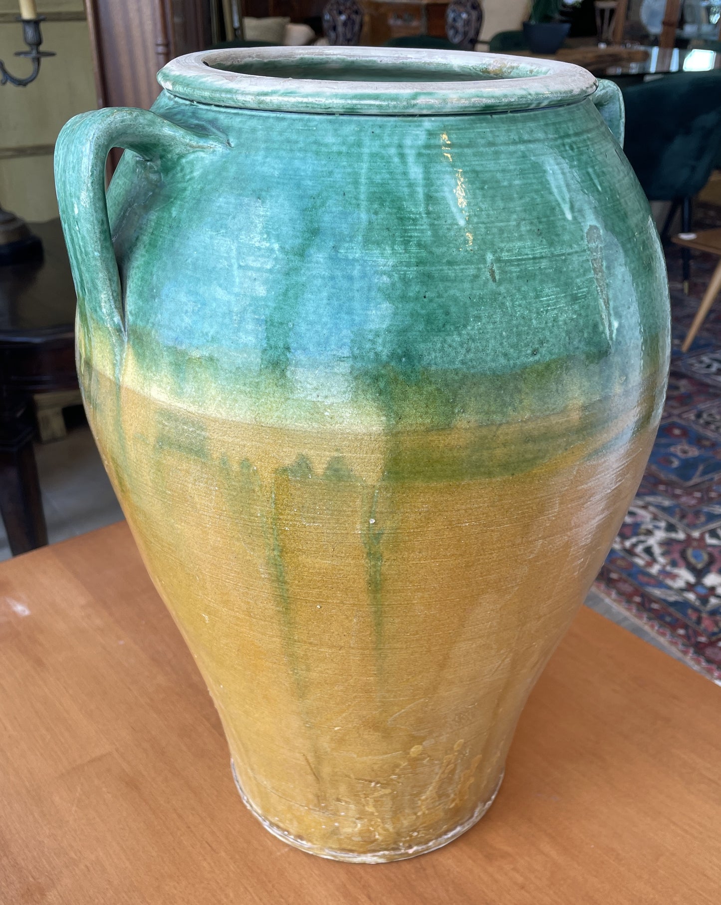 French Confit Pot in Green and Gold (0JL00P)