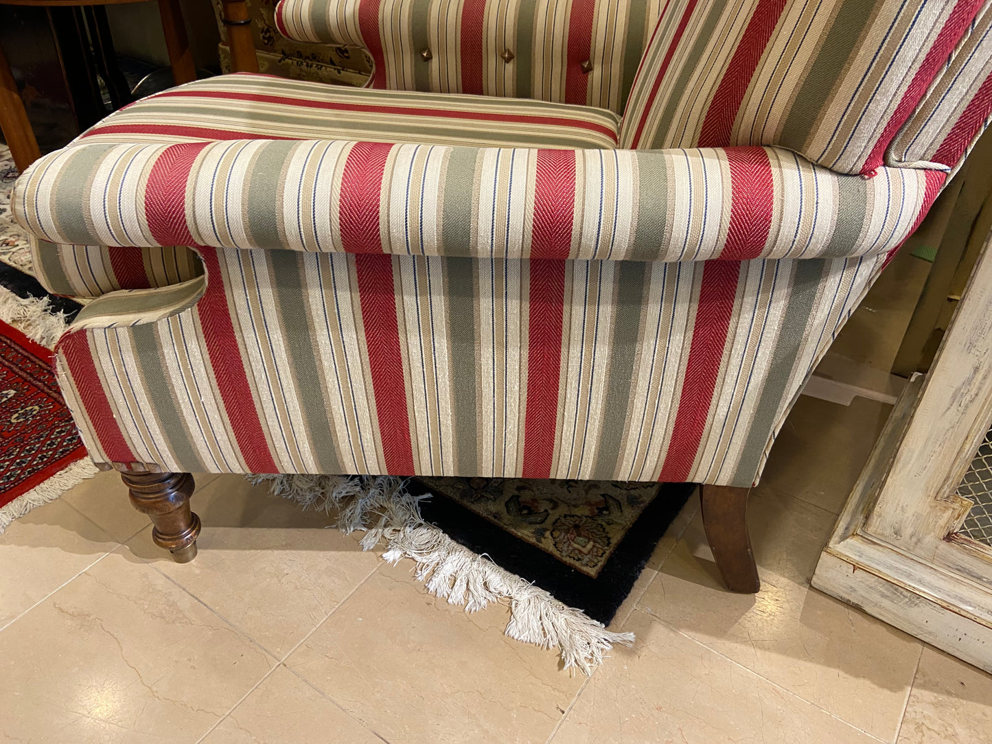 Pair of Striped Occasional Chairs (25589)