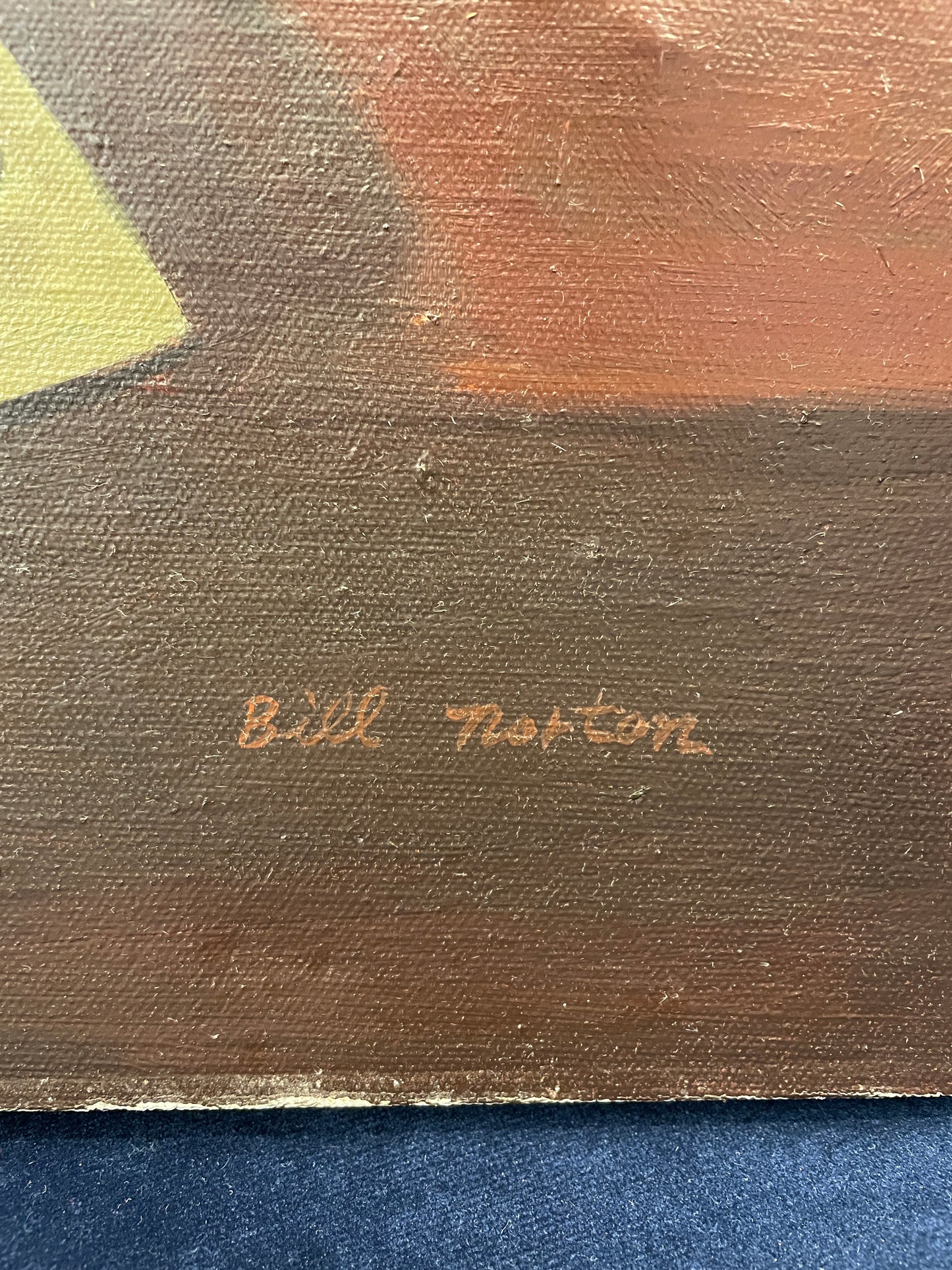 Still life of pipe on Canvas signed Bill Norton (01D00S)