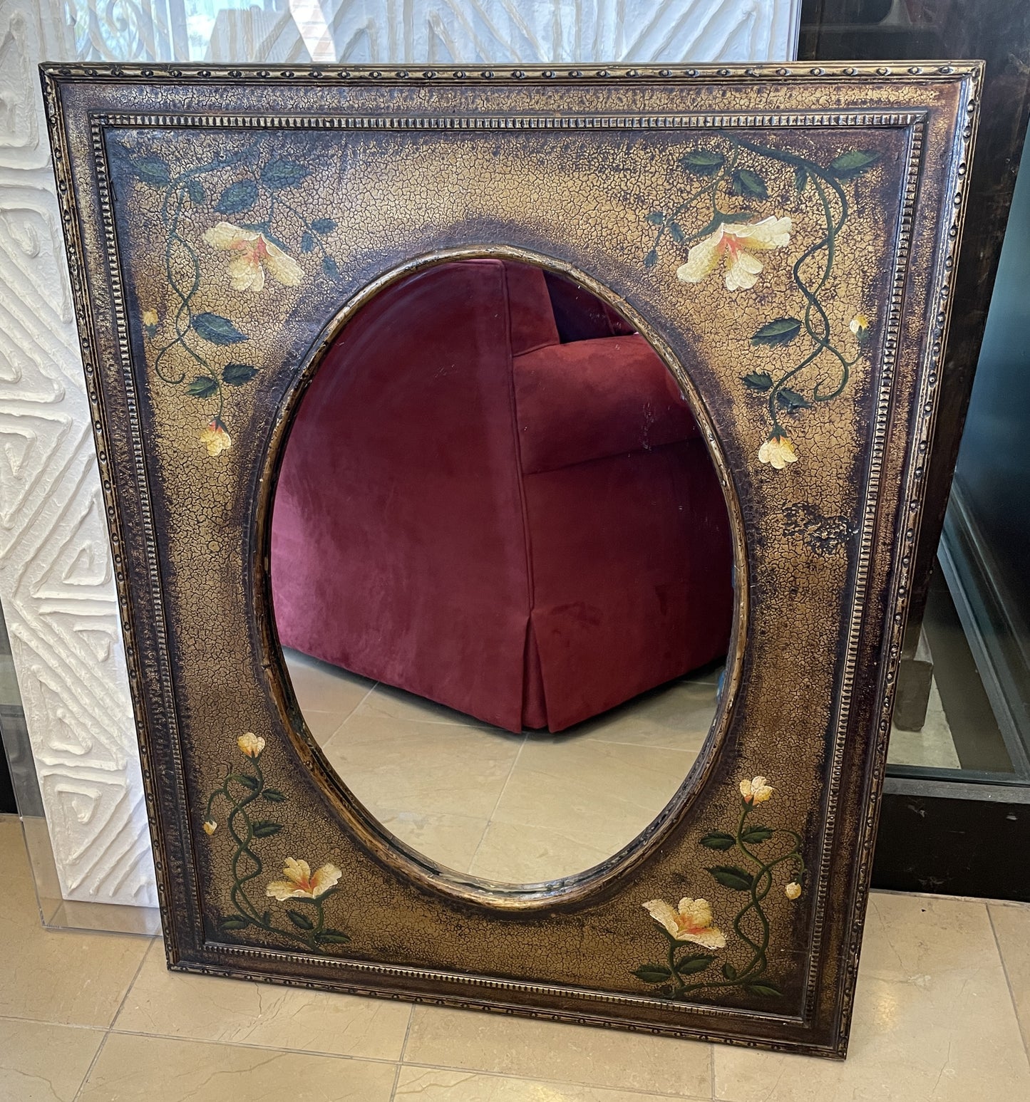 Floral Painted Mirror (0JL00K)