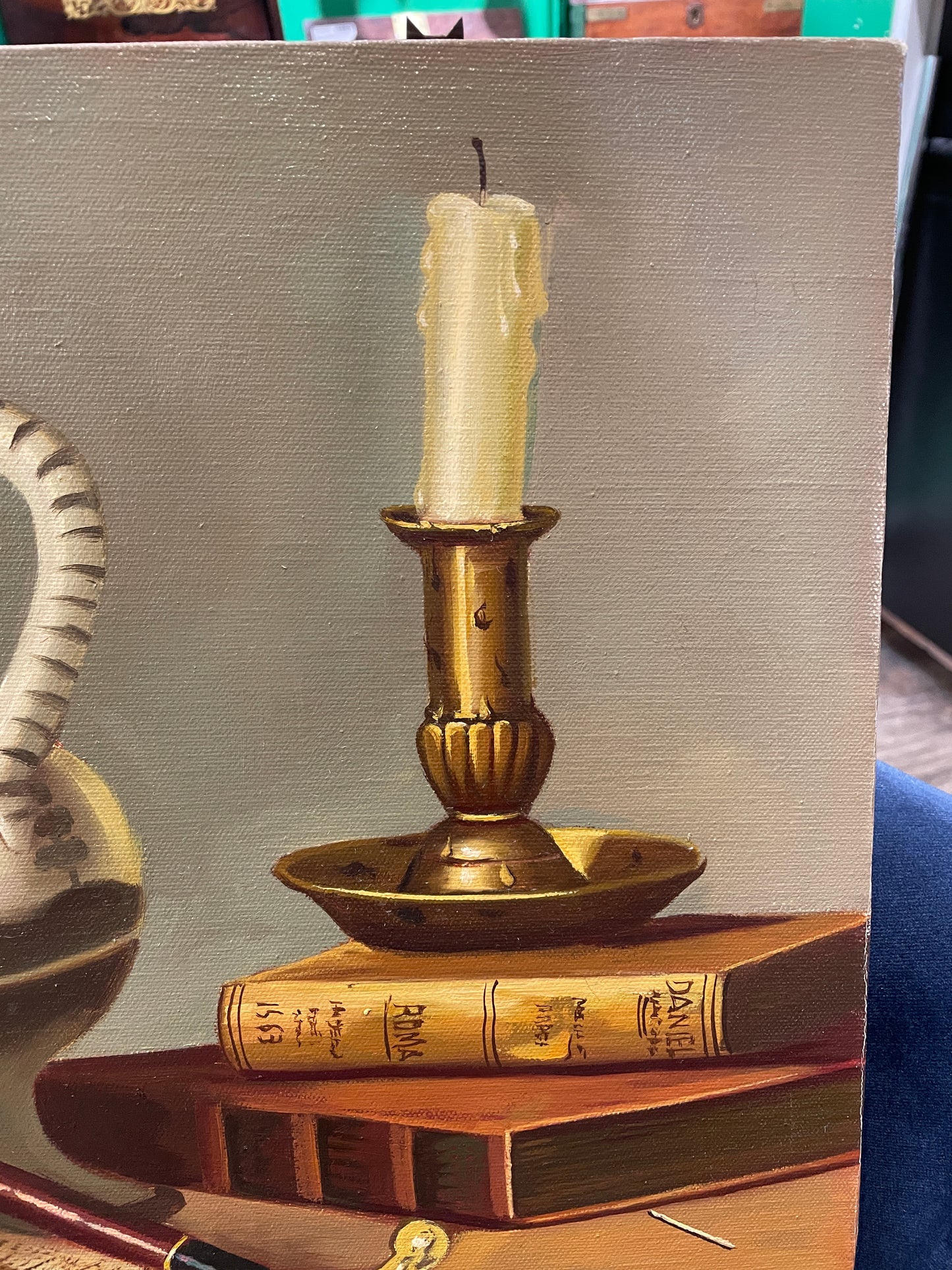 Still life of pipe on Canvas signed Bill Norton (01D00S)