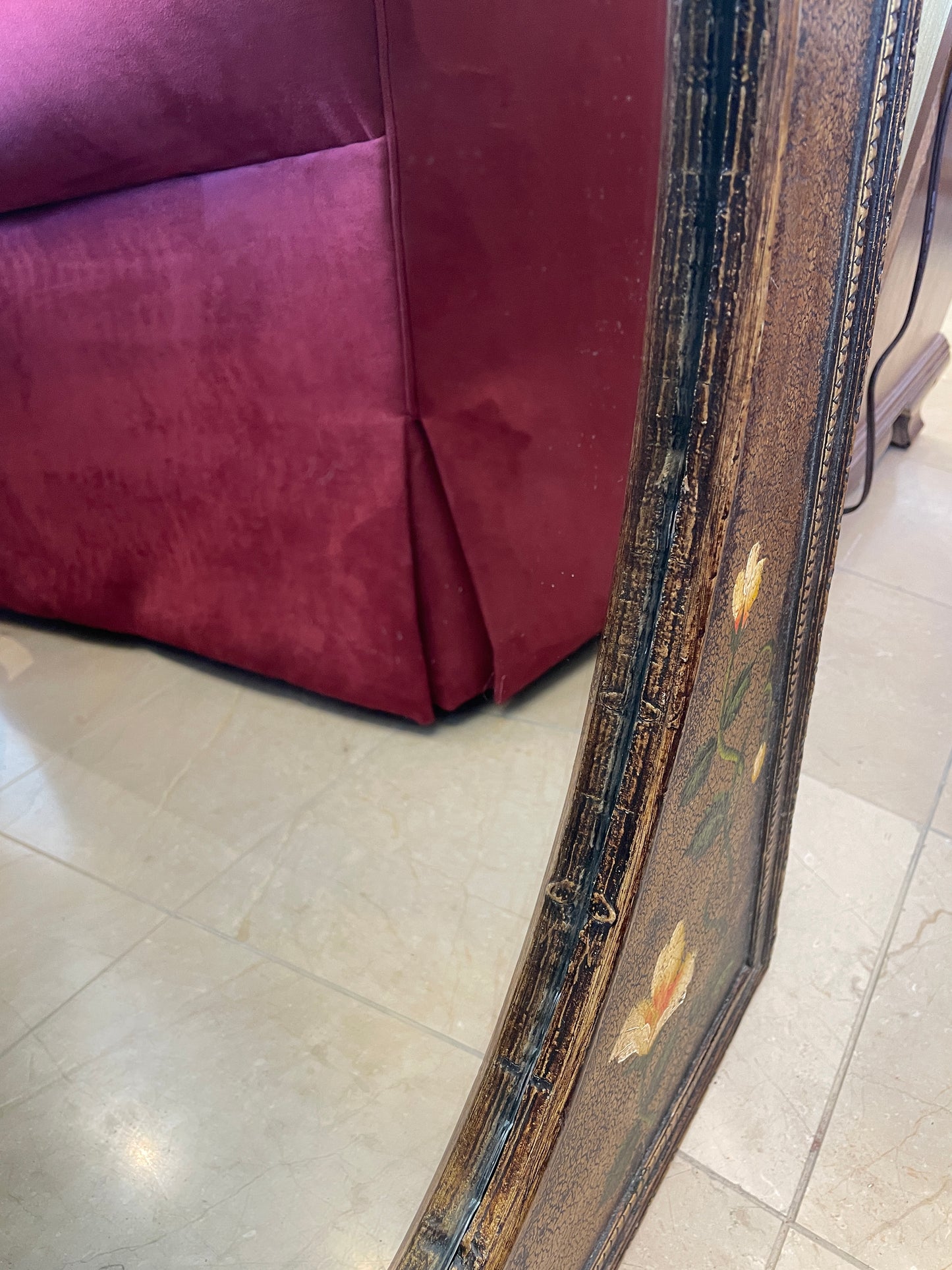 Floral Painted Mirror (0JL00K)