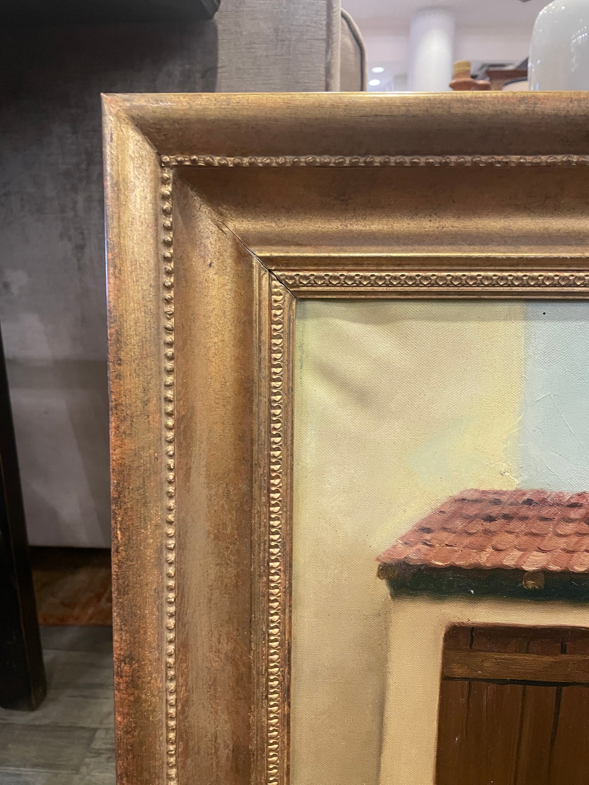 Racing Horse Oil on Canvas, unsigned. Early 20th Century (01100N)