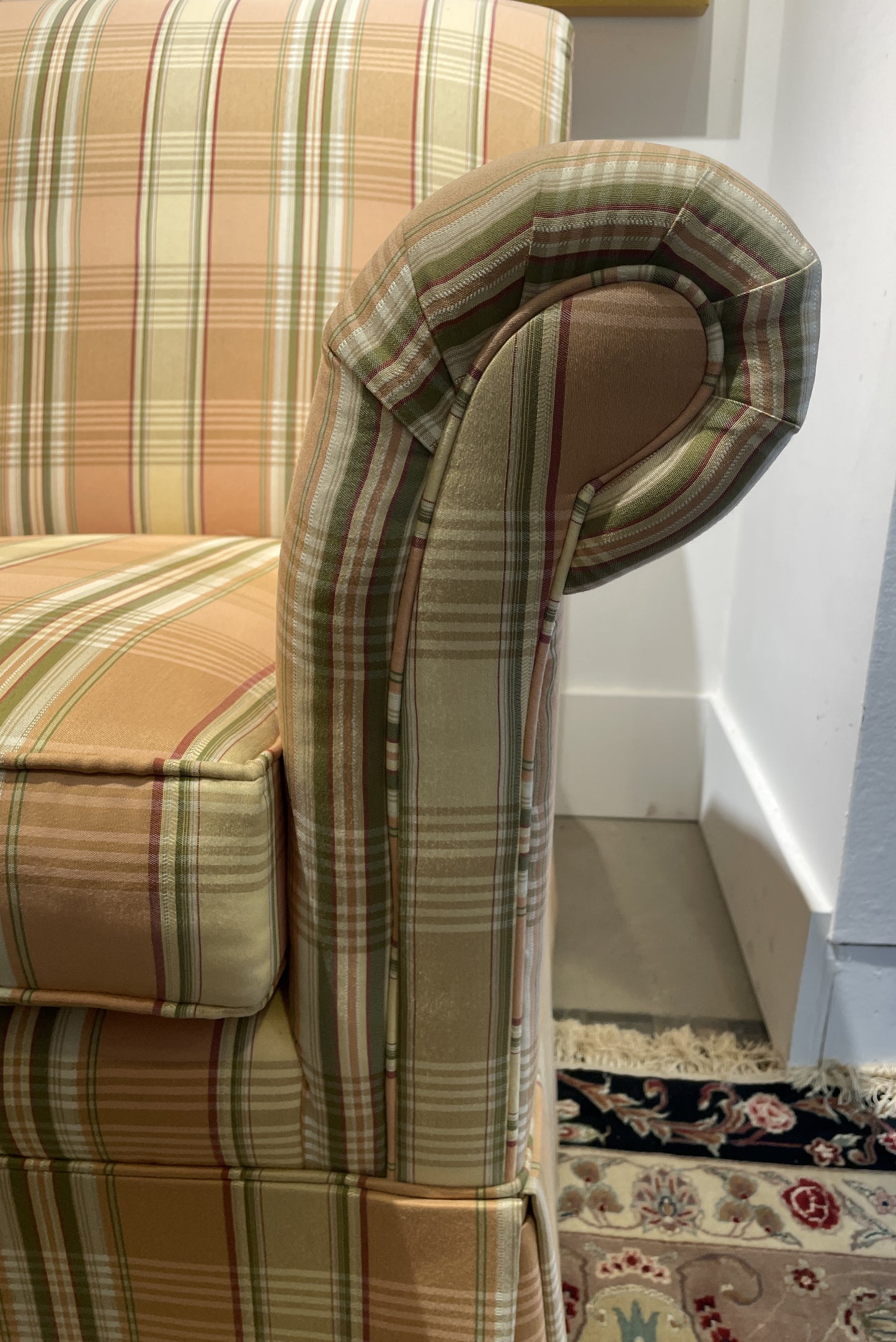 Striped Ethan Allen Chair (Two available 0M3001 and 0M3002)