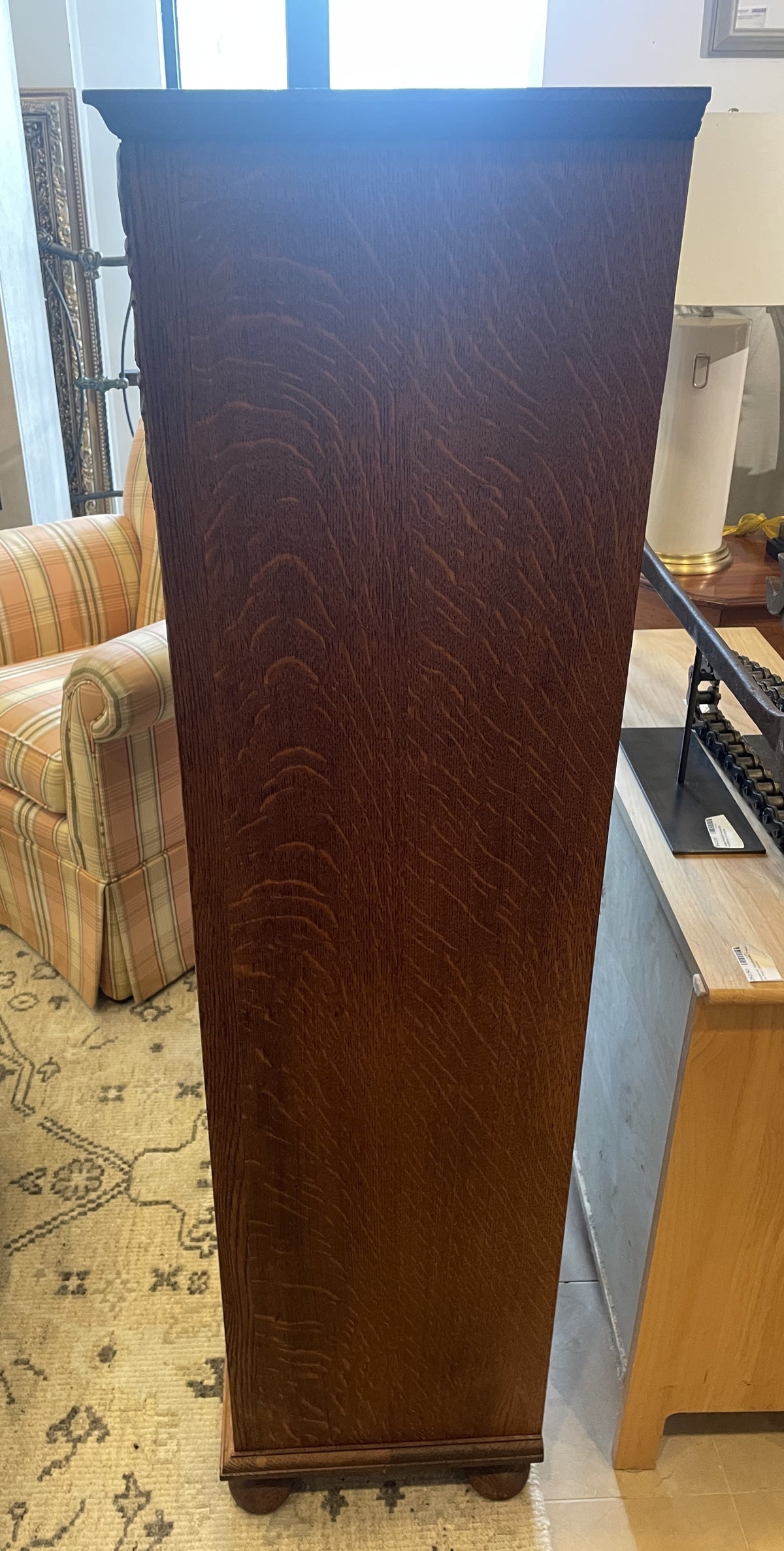 Antique Oak Bookcase with Single Door (0PE001)