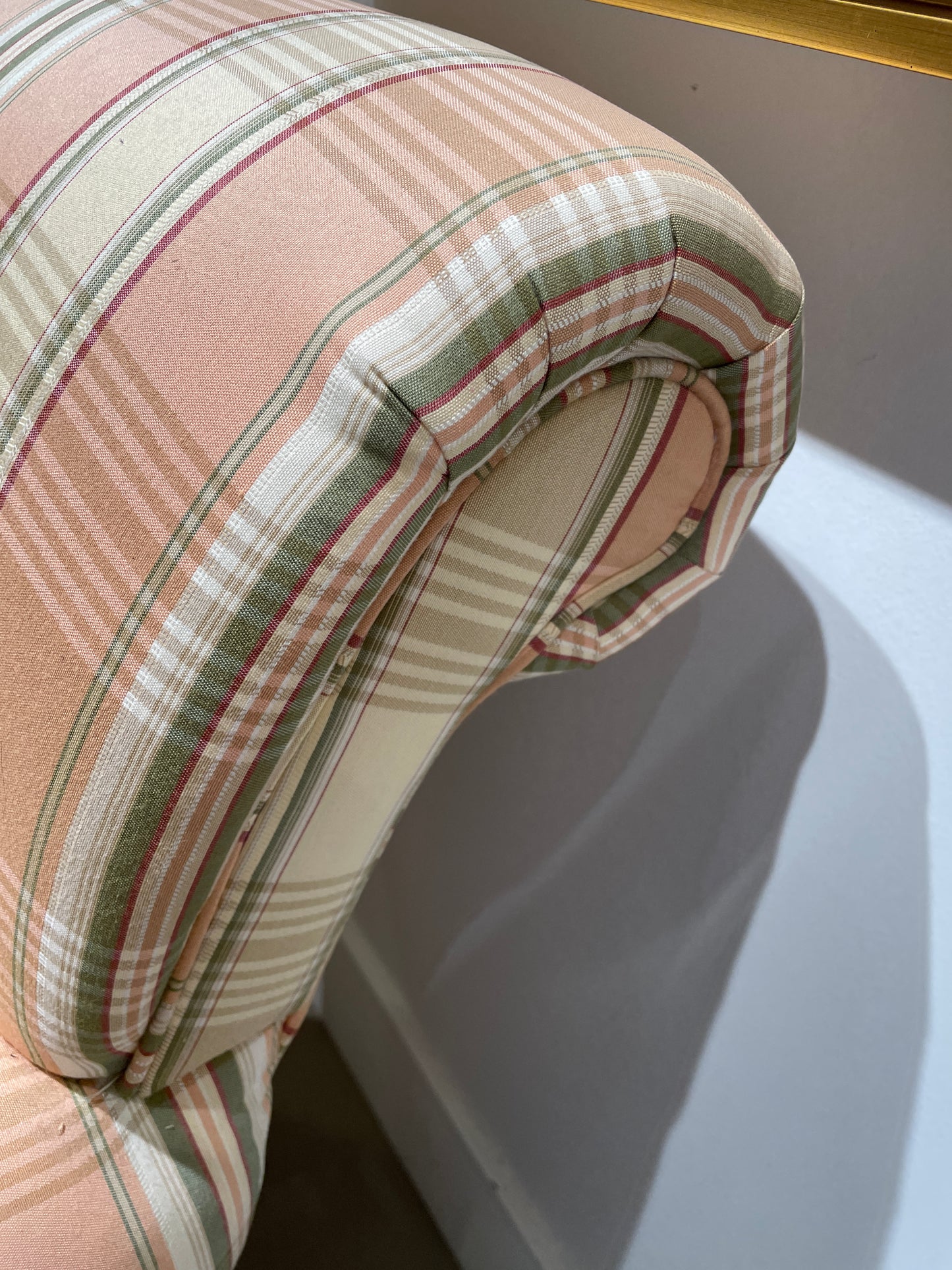 Striped Ethan Allen Chair (Two available 0M3001 and 0M3002)