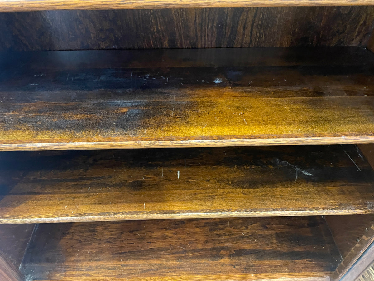 Antique Oak Bookcase with Single Door (0PE001)