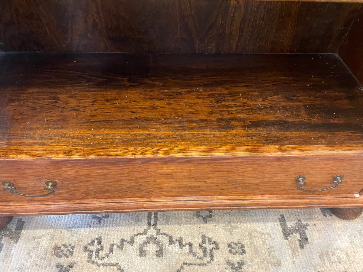 Antique Oak Bookcase with Single Door (0PE001)