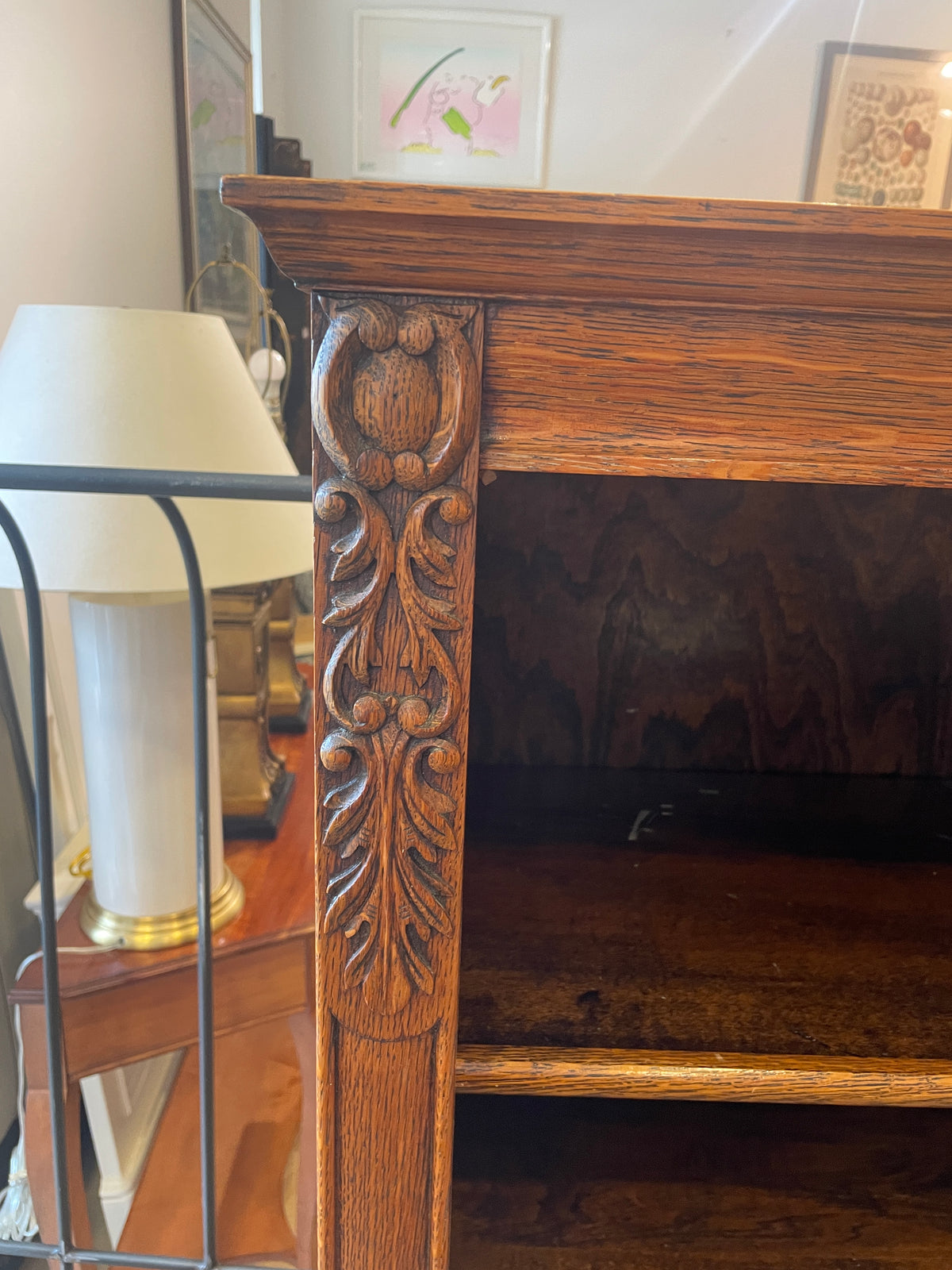 Antique Oak Bookcase with Single Door (0PE001)