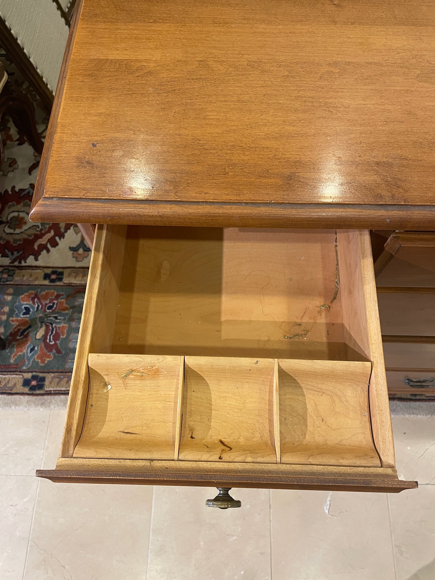Sprague and Carleton Hard Rock Maple Dresser, Long AS IS (0M4004)