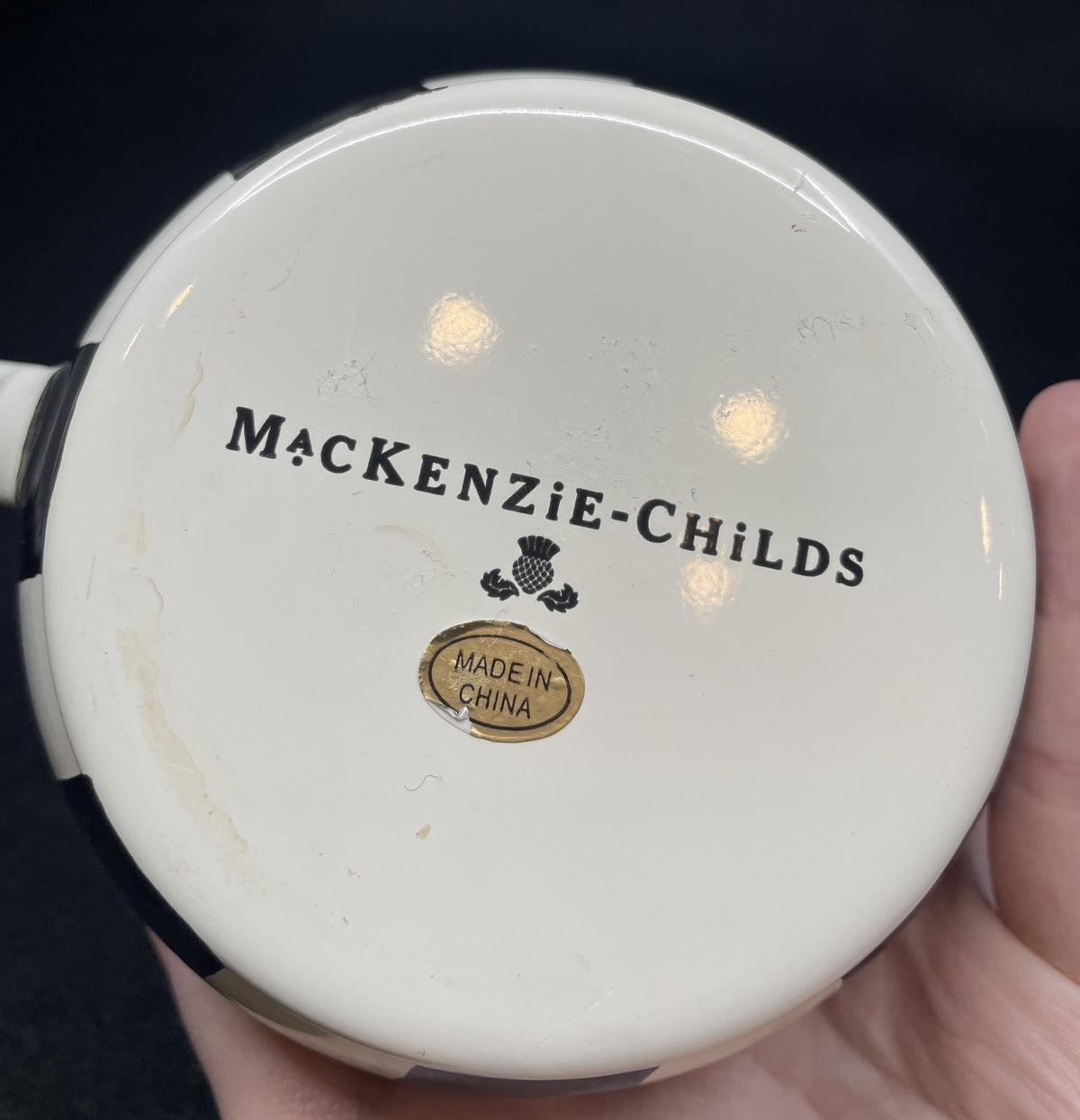 Mackenzie-Childs Courtly Check Enamel Mug (Four available 0PT002)
