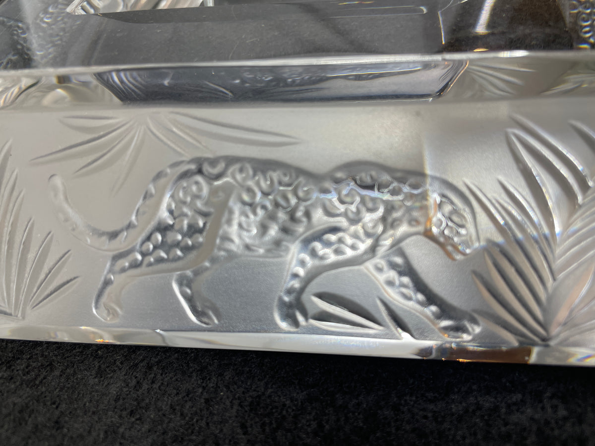 Lalique Jungle Cigar Ashtray with box, AS IS (0DI005)