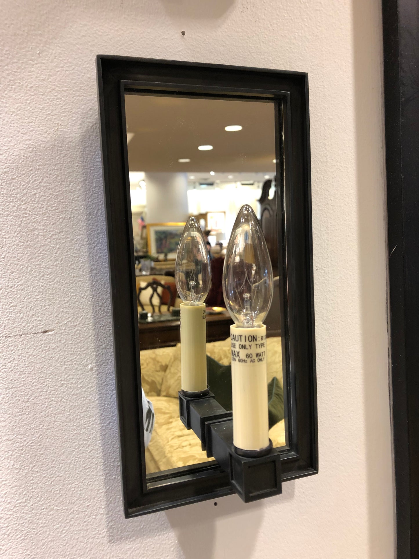 Electric Wall Sconce With Mirror