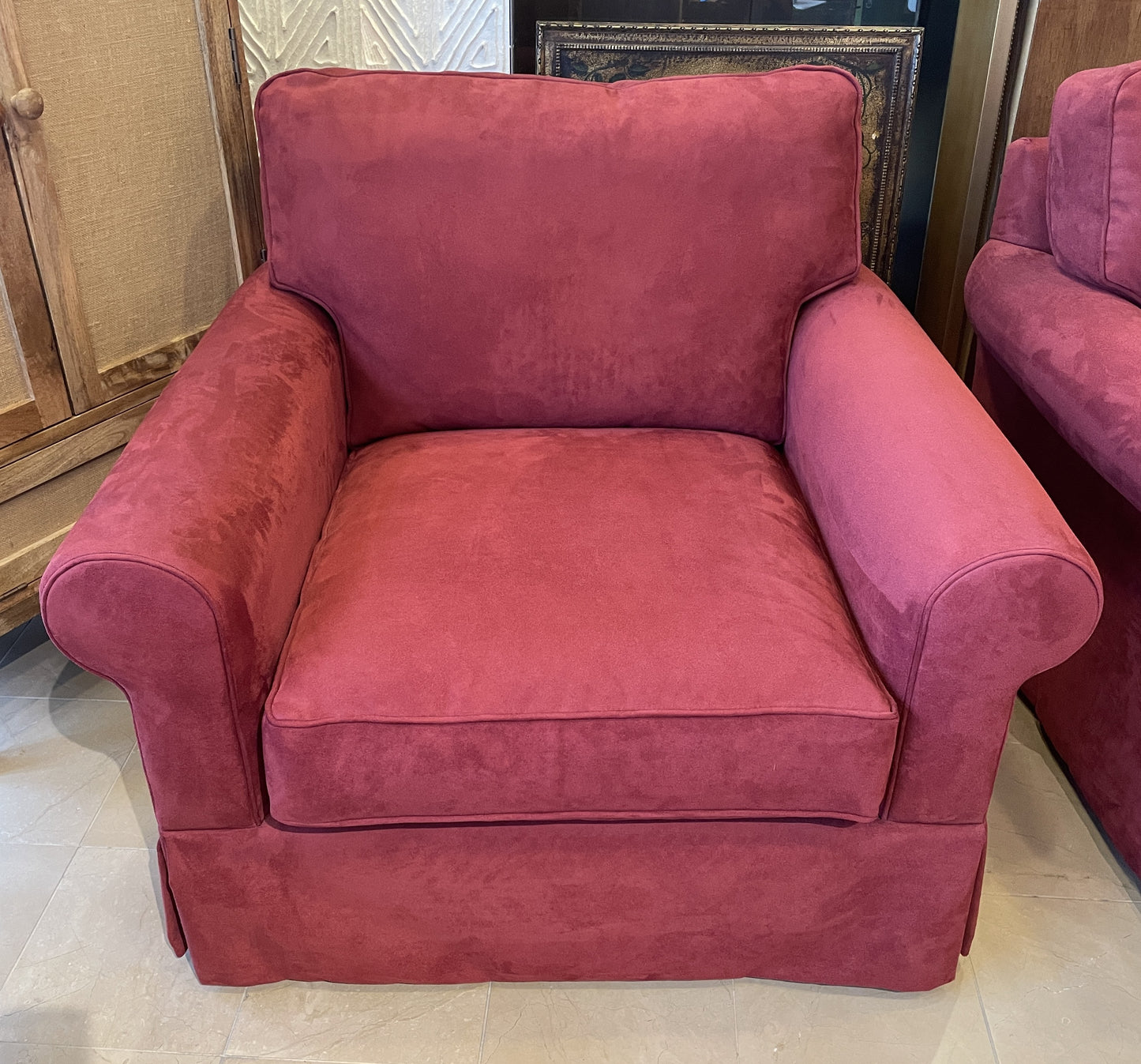 Arhaus Baldwin Oversized Swivel Chair with Ottoman (Two available 0M2001 and 0M2002)