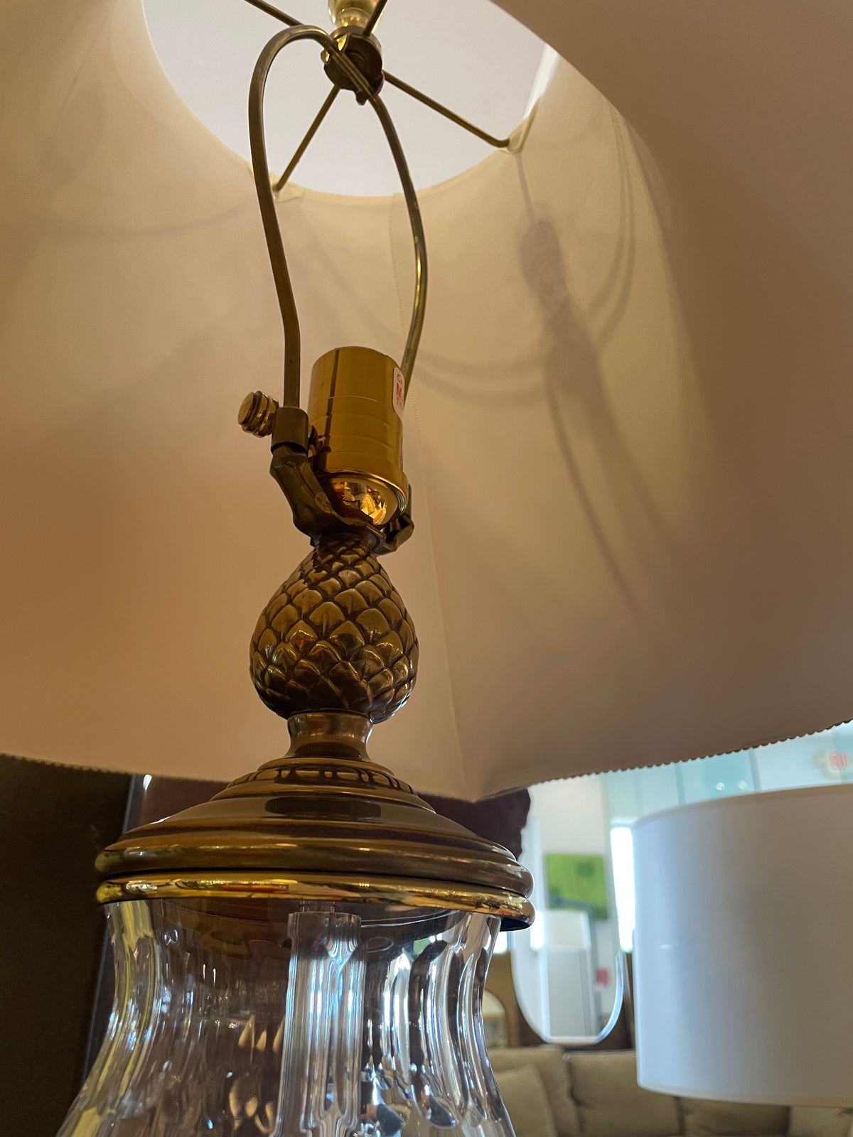 Waterford Crystal and Brass Table Lamps, a pair (0PU002)