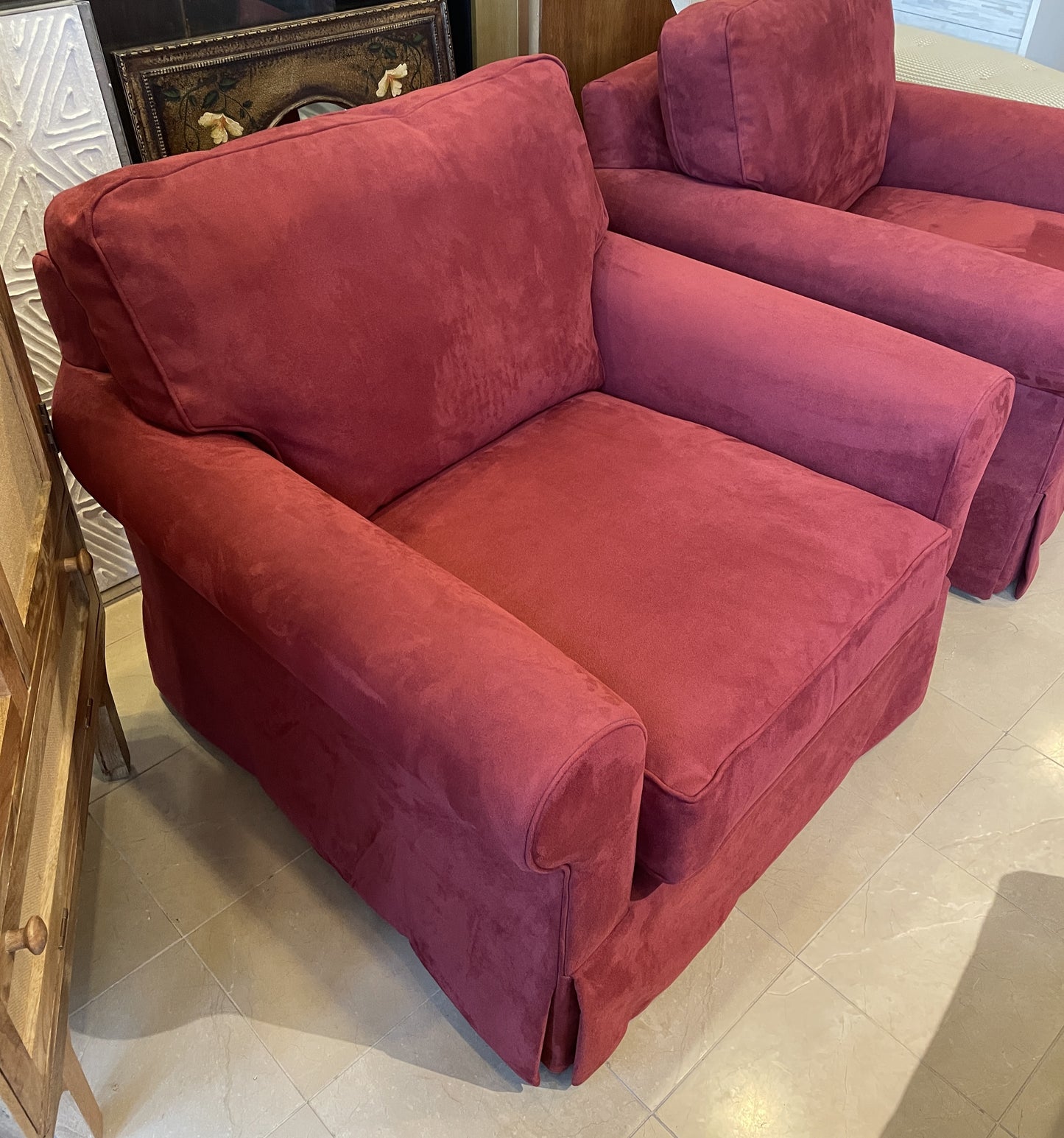 Arhaus Baldwin Oversized Swivel Chair with Ottoman (Two available 0M2001 and 0M2002)