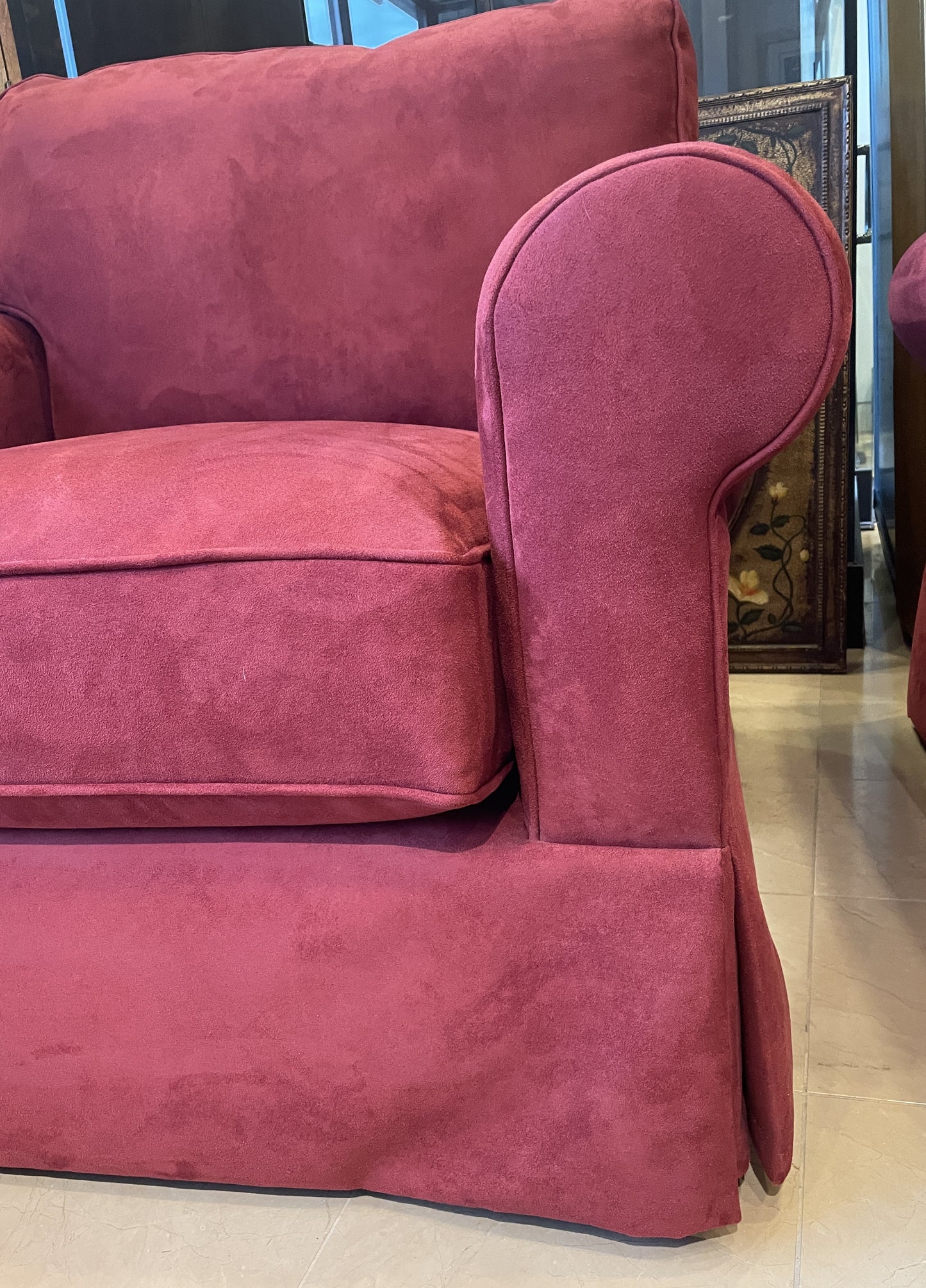 Arhaus Baldwin Oversized Swivel Chair with Ottoman (Two available 0M2001 and 0M2002)