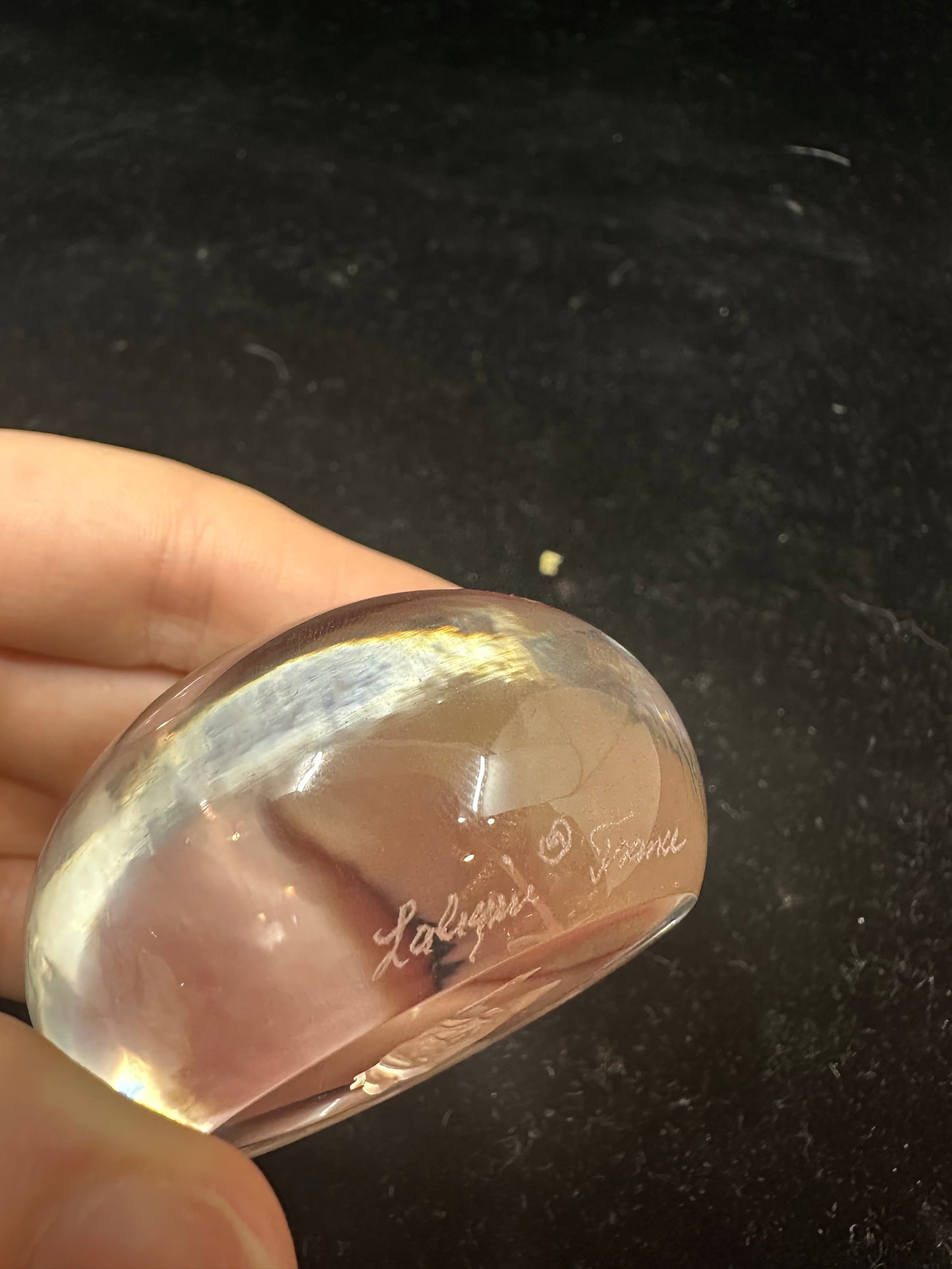 Lalique Fairy Etched Bubble Paperweight (H3CJ3W)