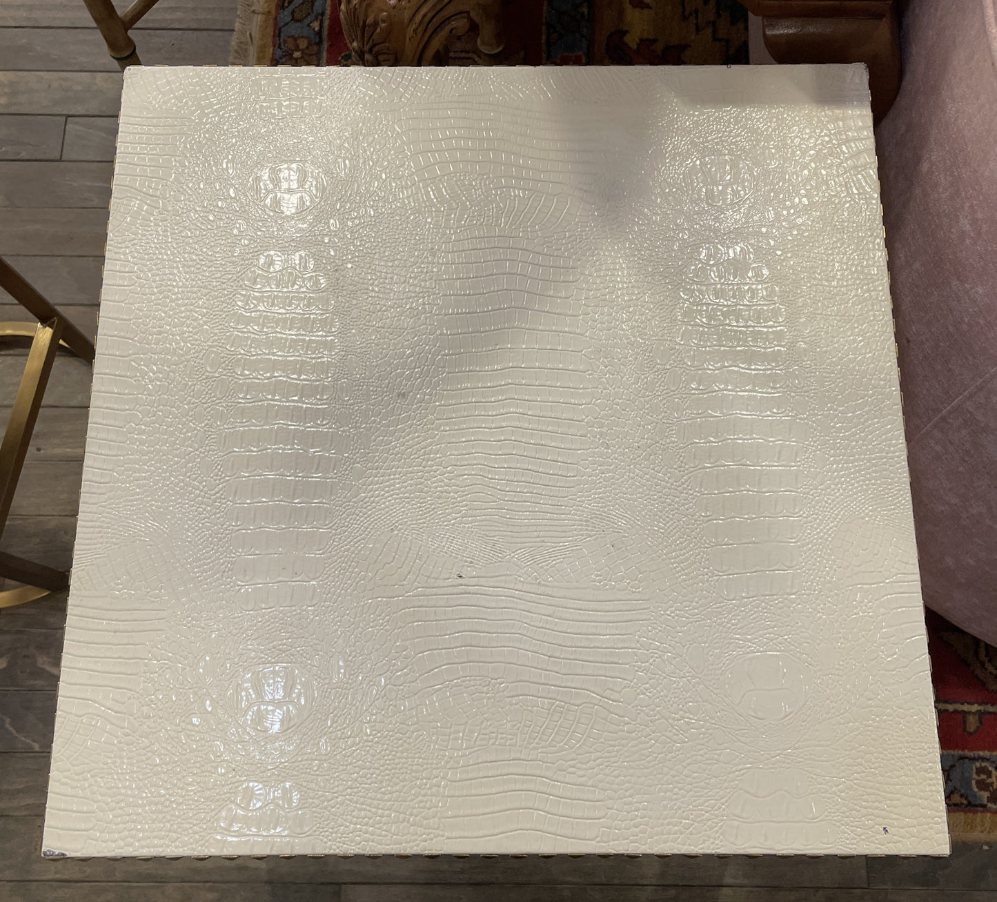 Wildwood Alligator and Studded End Table AS IS (0JC00L)