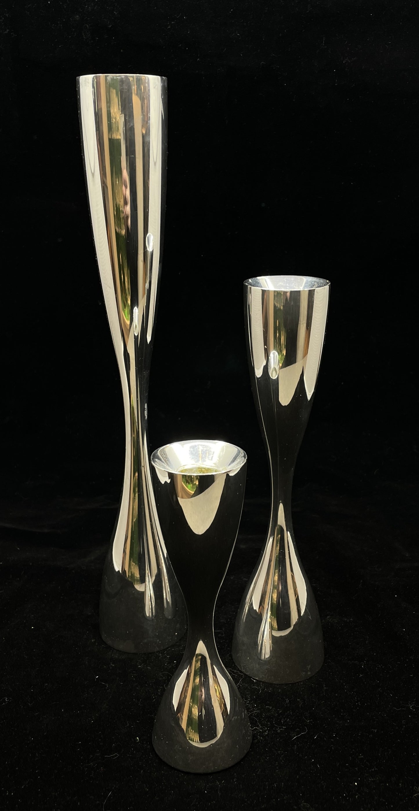 Nambe Set of 3 Candlesticks (0II005)