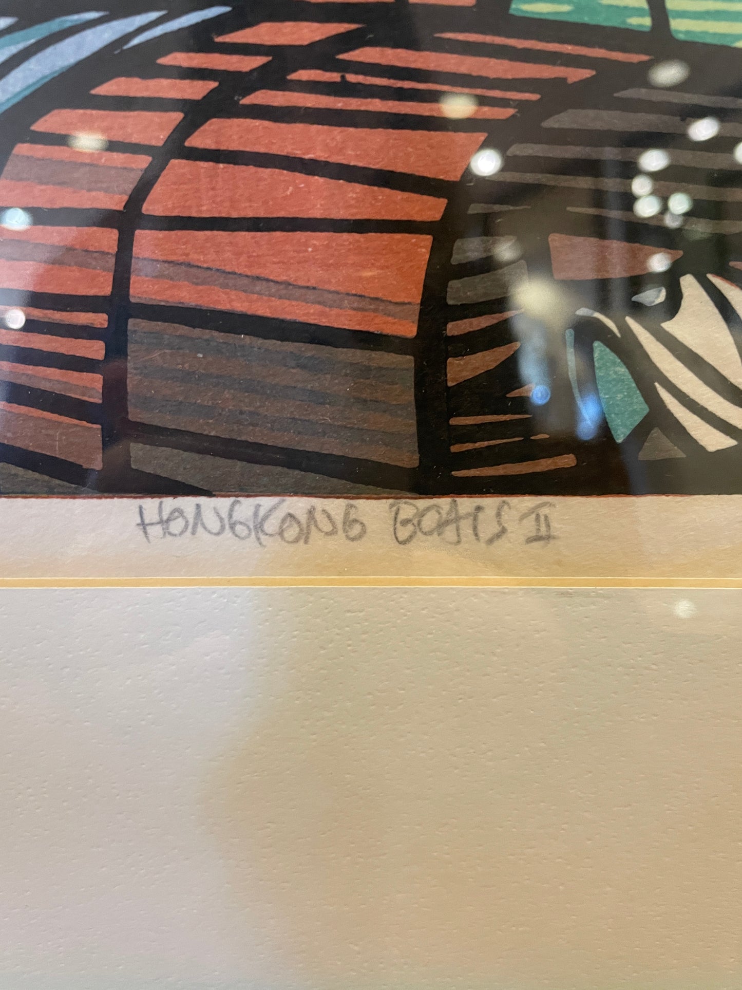 Clifton Karhu "Hong Kong Boats" Woodblock (0IJ002)