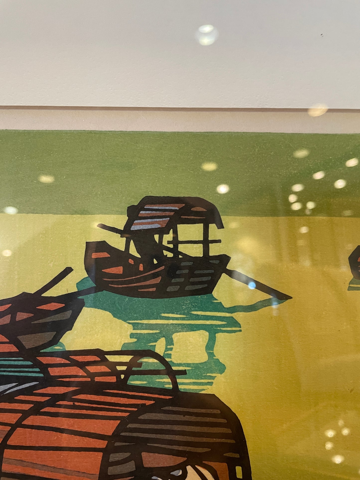 Clifton Karhu "Hong Kong Boats" Woodblock (0IJ002)