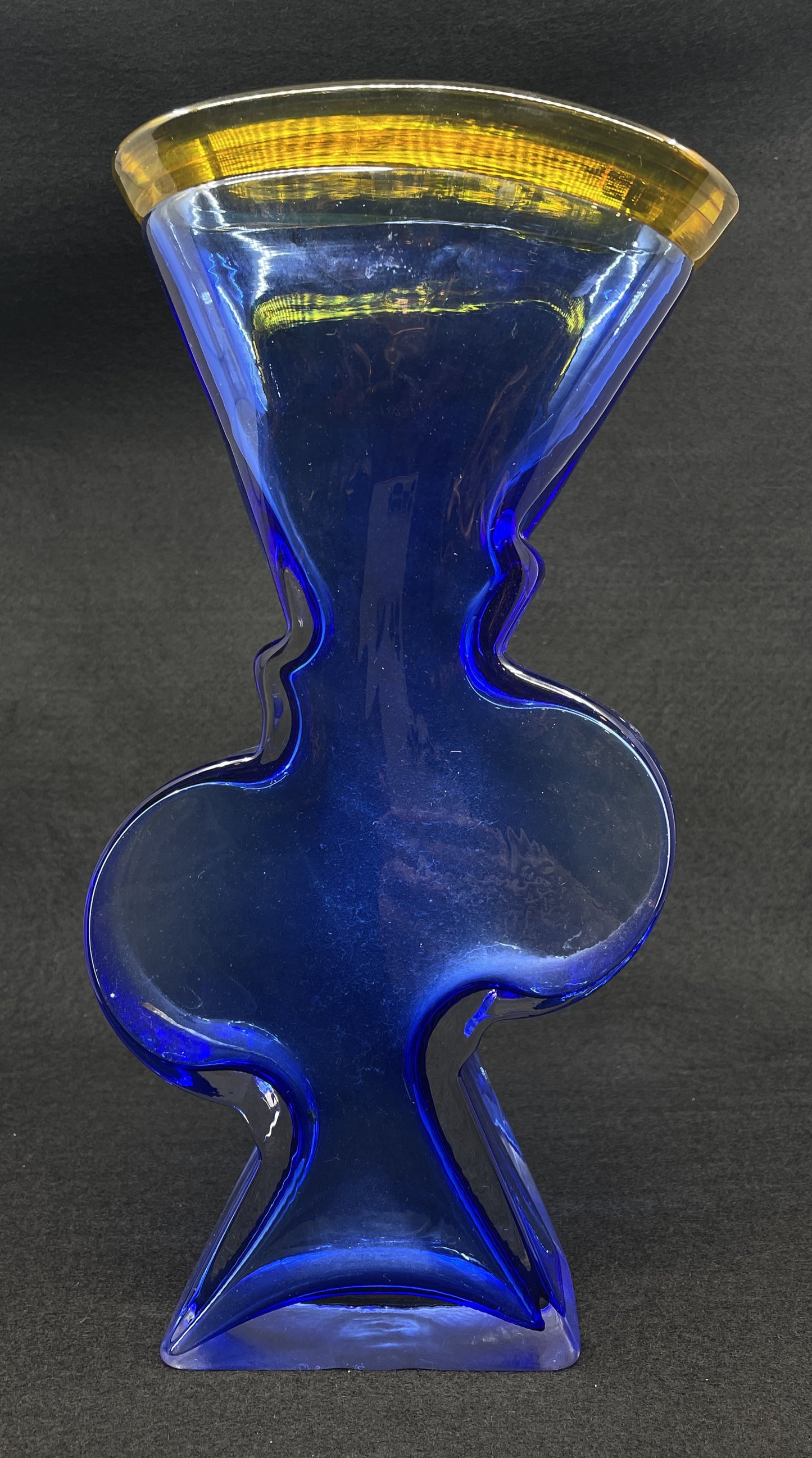 Young and Constantin Blue Clover Vase, Signed (0CS006)